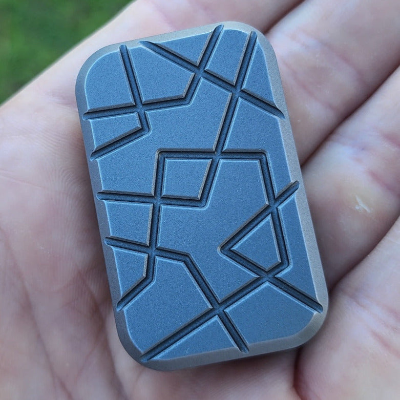 Crack™ "Stonewash" 3-Click - Titanium Slider with Stainless Steel Plates (Lucky Drop 1)