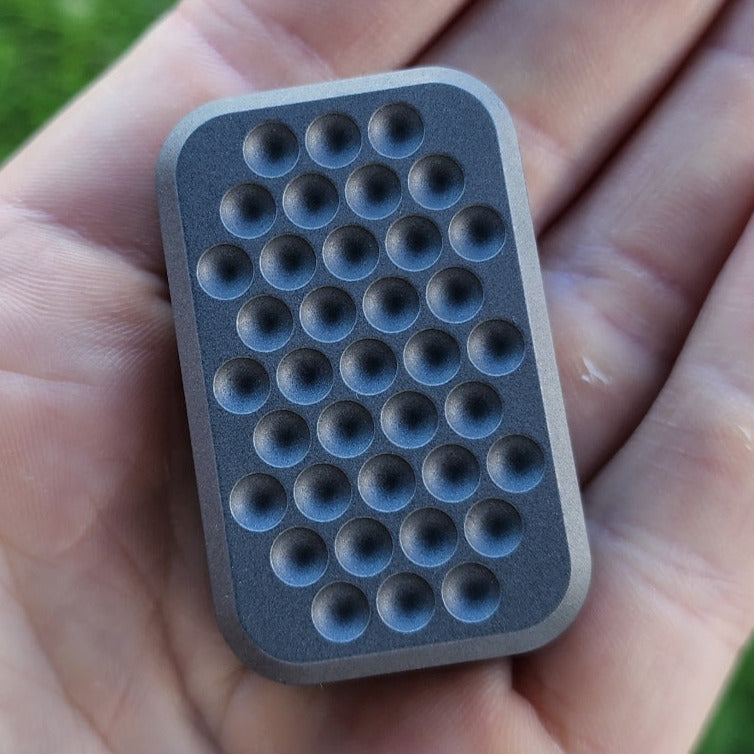 Dimple™ "Stonewash" - 3-Click Titanium Slider with NEW Stainless Plates