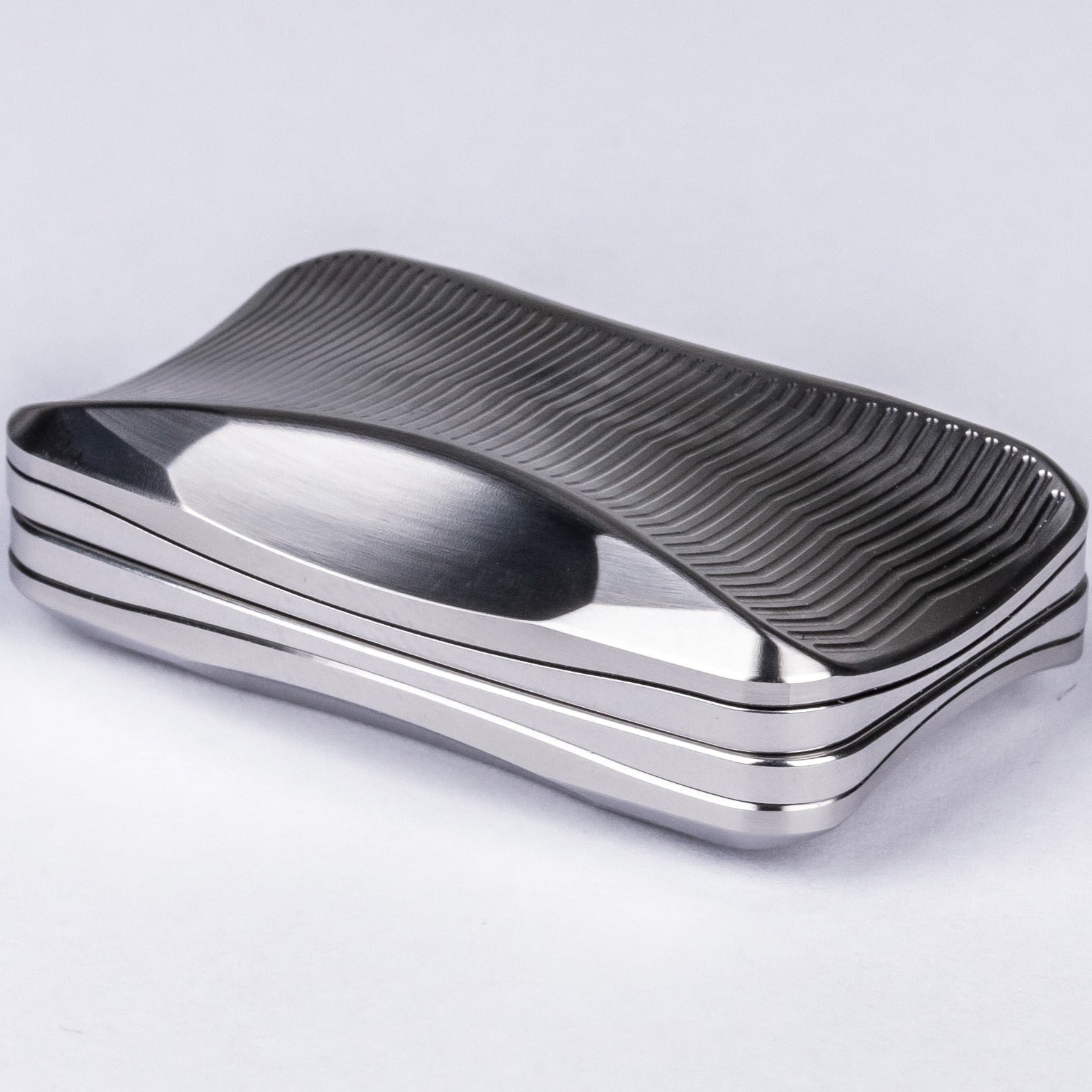Sweep™ "Raw" Finish Titanium - 3-Click Slider with Stainless Steel Plates