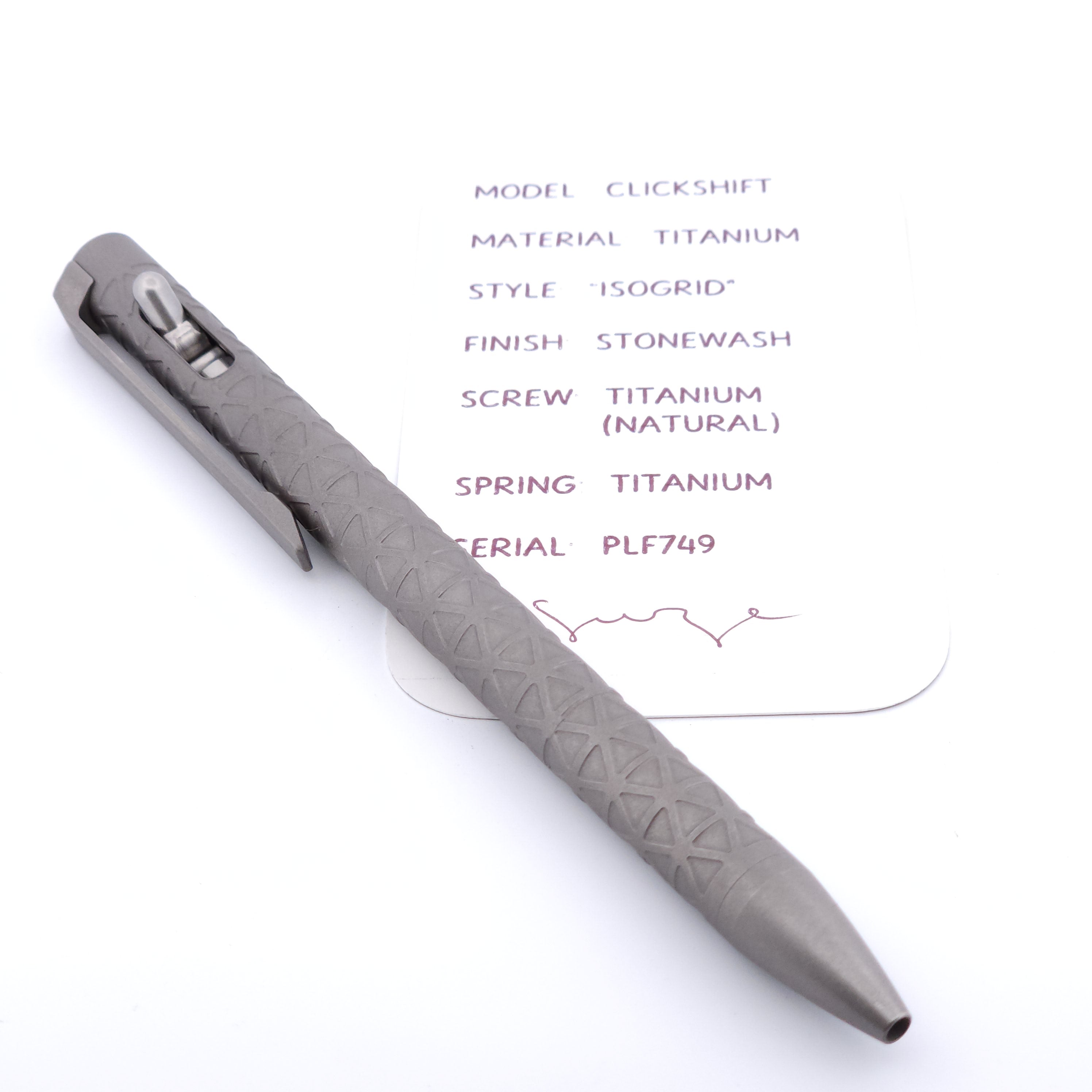 PenLab™ Custom Pen: PLF749 - "IsoGrid"