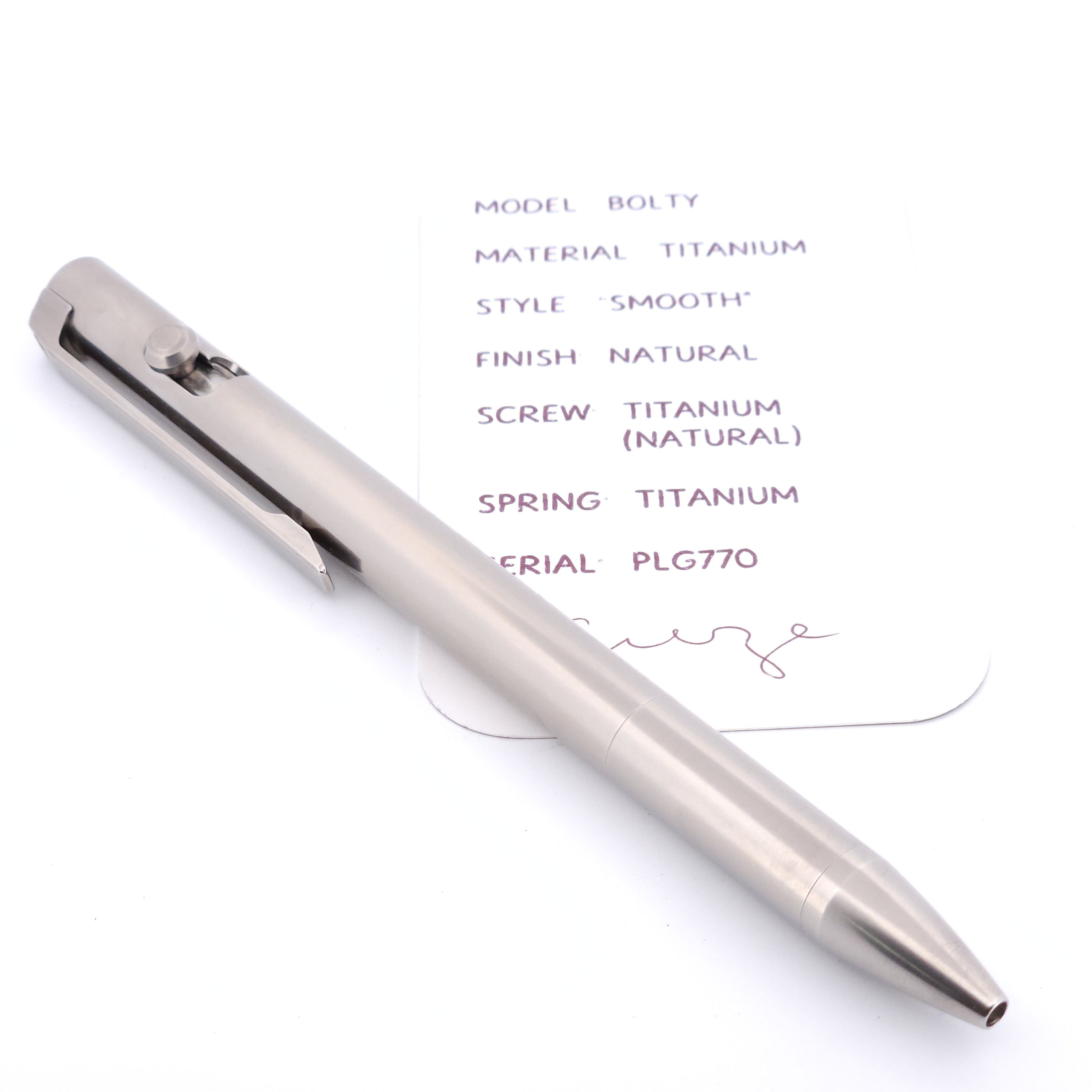 PenLab™ Custom Bolty Pen: PLG770 - "Smooth"