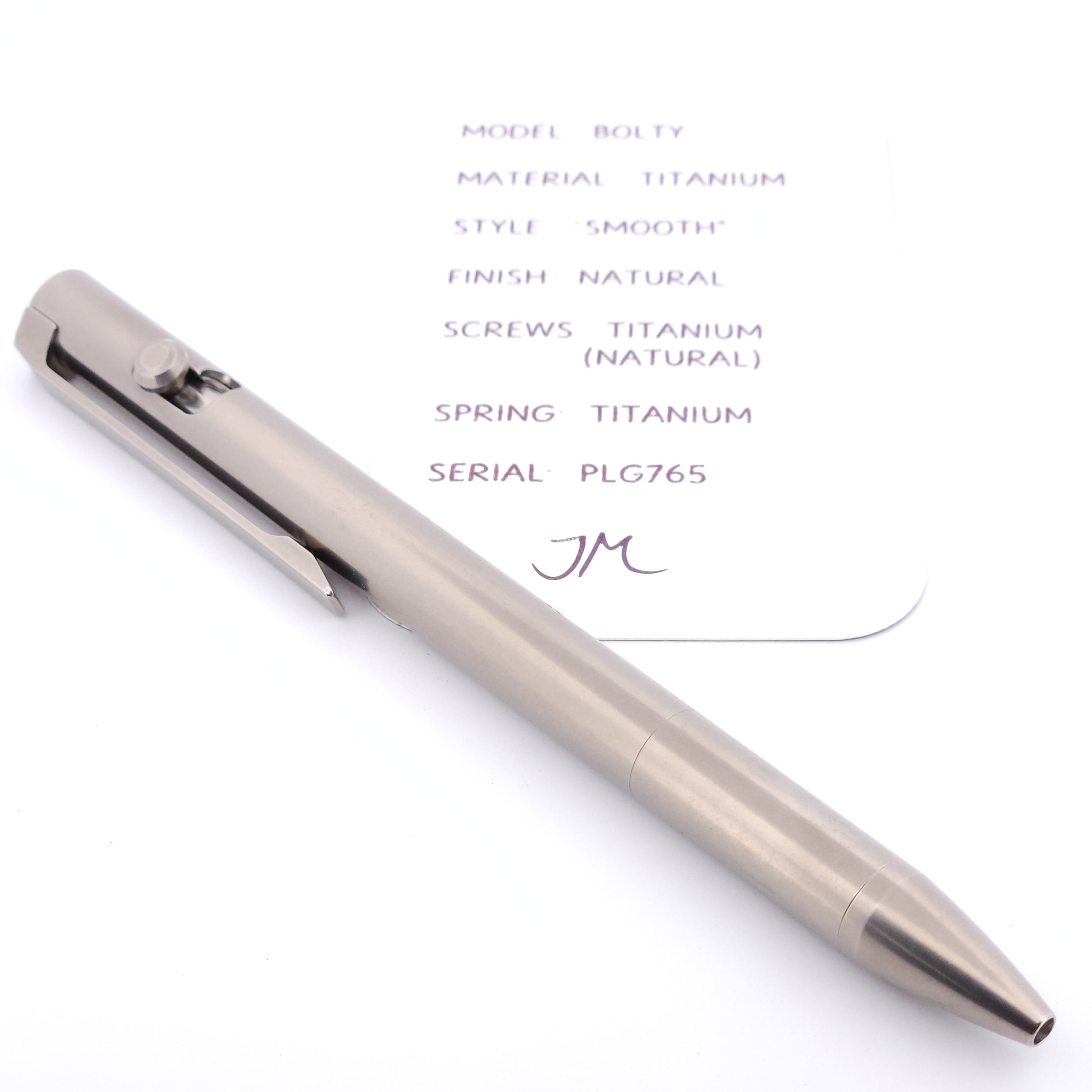 PenLab™ Custom Bolty Pen: PLG765 - "Smooth"