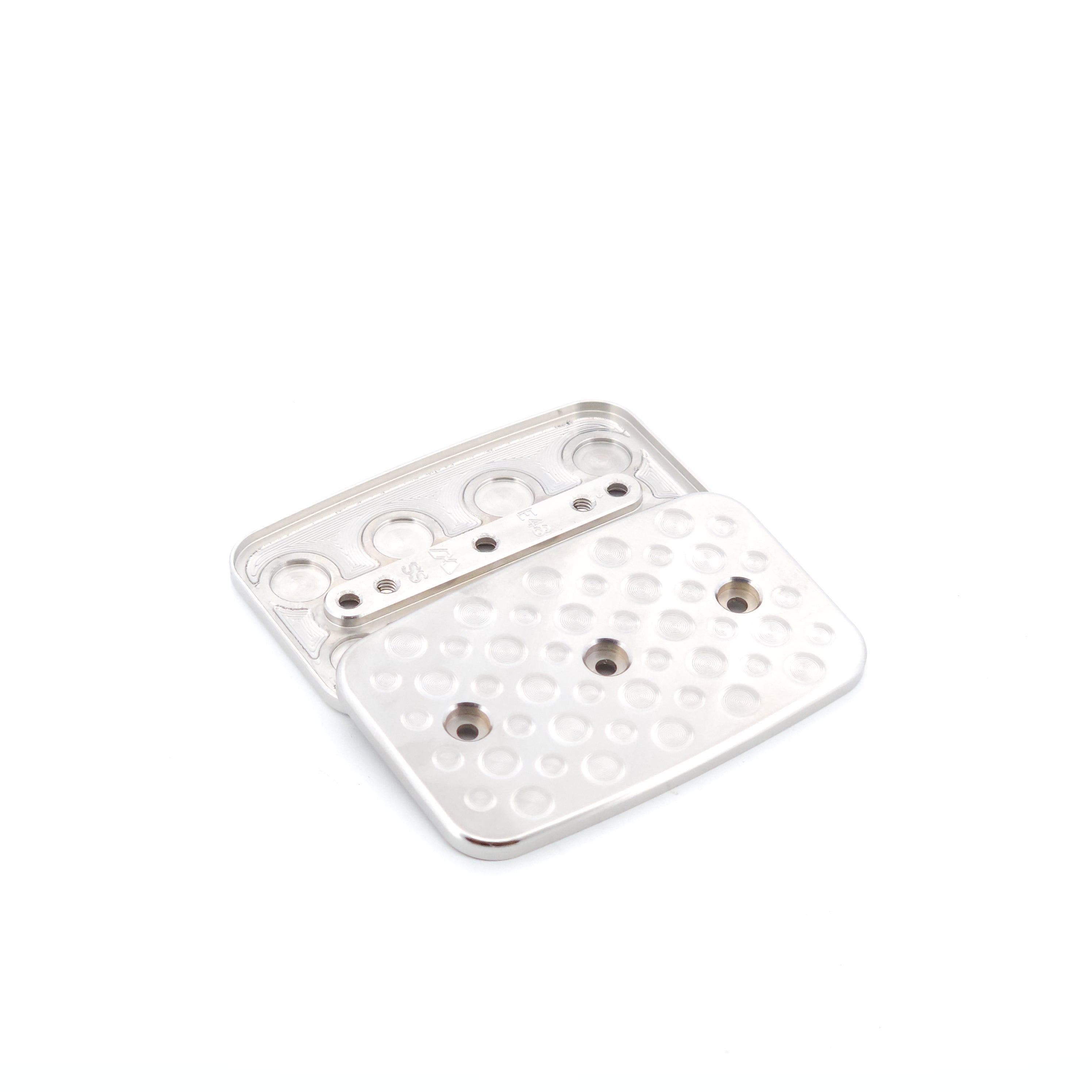 E48 "Swiss" Plate Set - Stainless Steel - Triple Screw