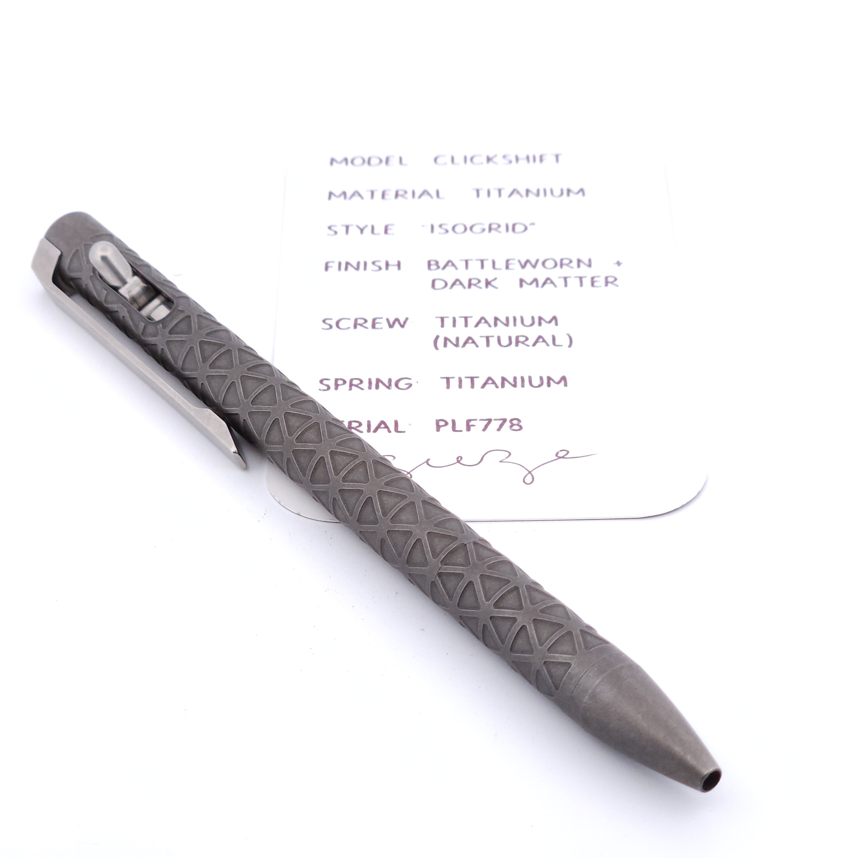 PenLab™ Custom Pen: PLF778 - "IsoGrid" (Battleworn)
