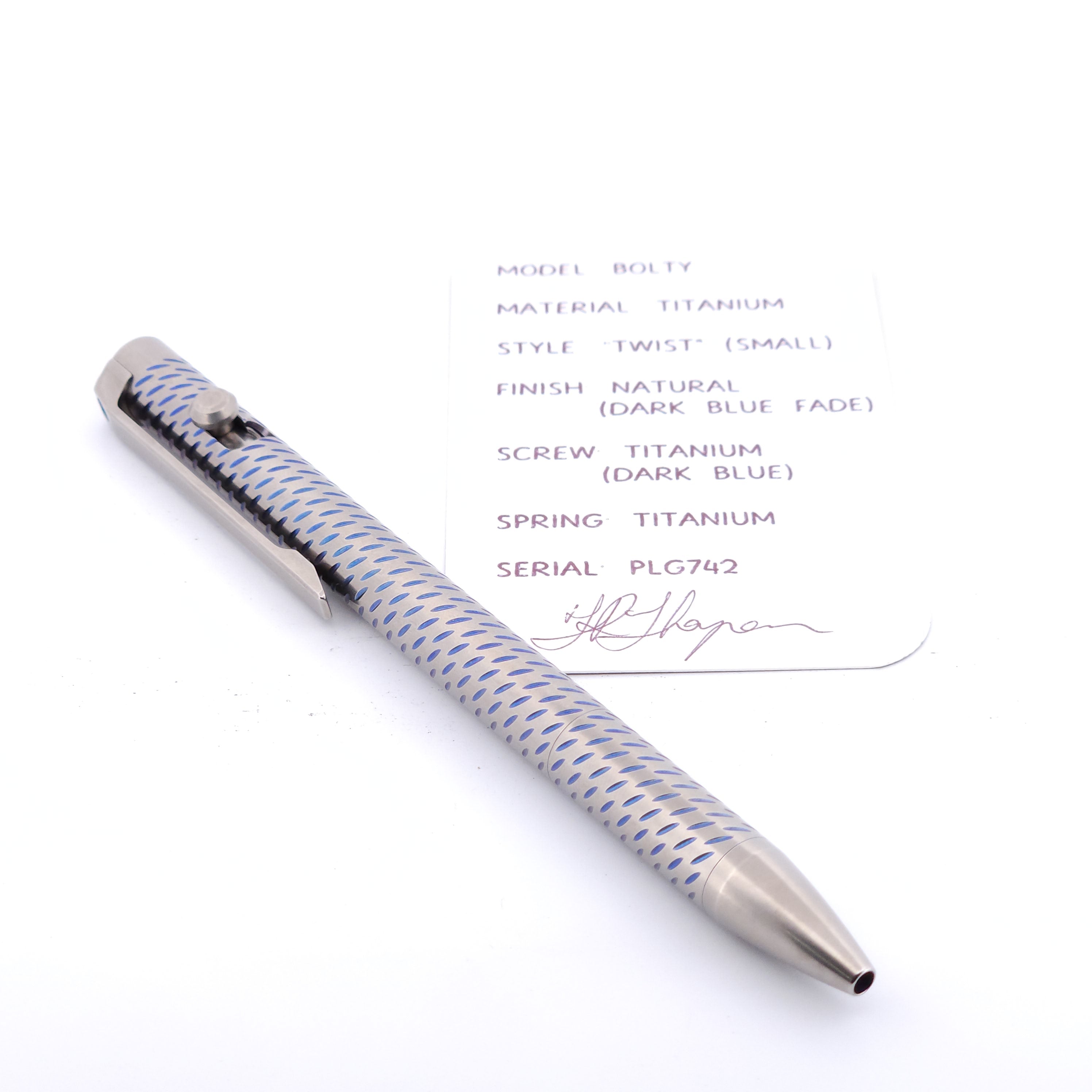 PenLab™ Custom Bolty Pen: PLG742 - "Twist" (Small)