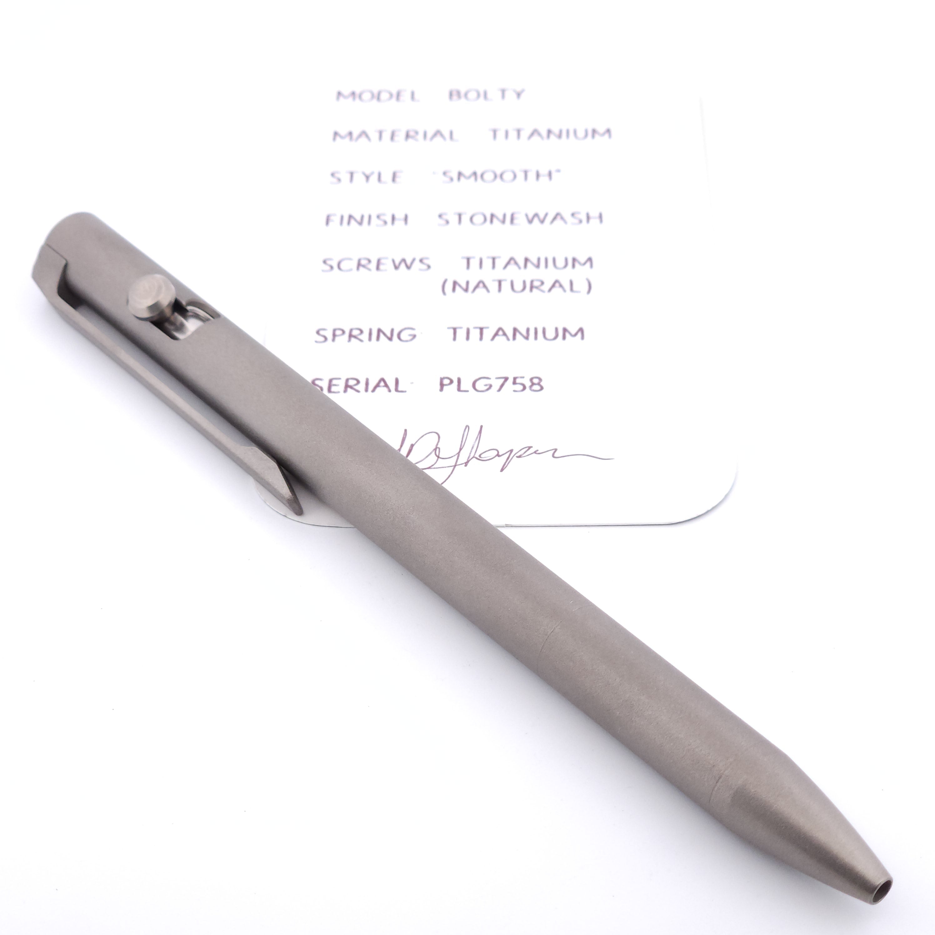 PenLab™ Custom Bolty Pen: PLG758 - "Smooth" (Stonewash)