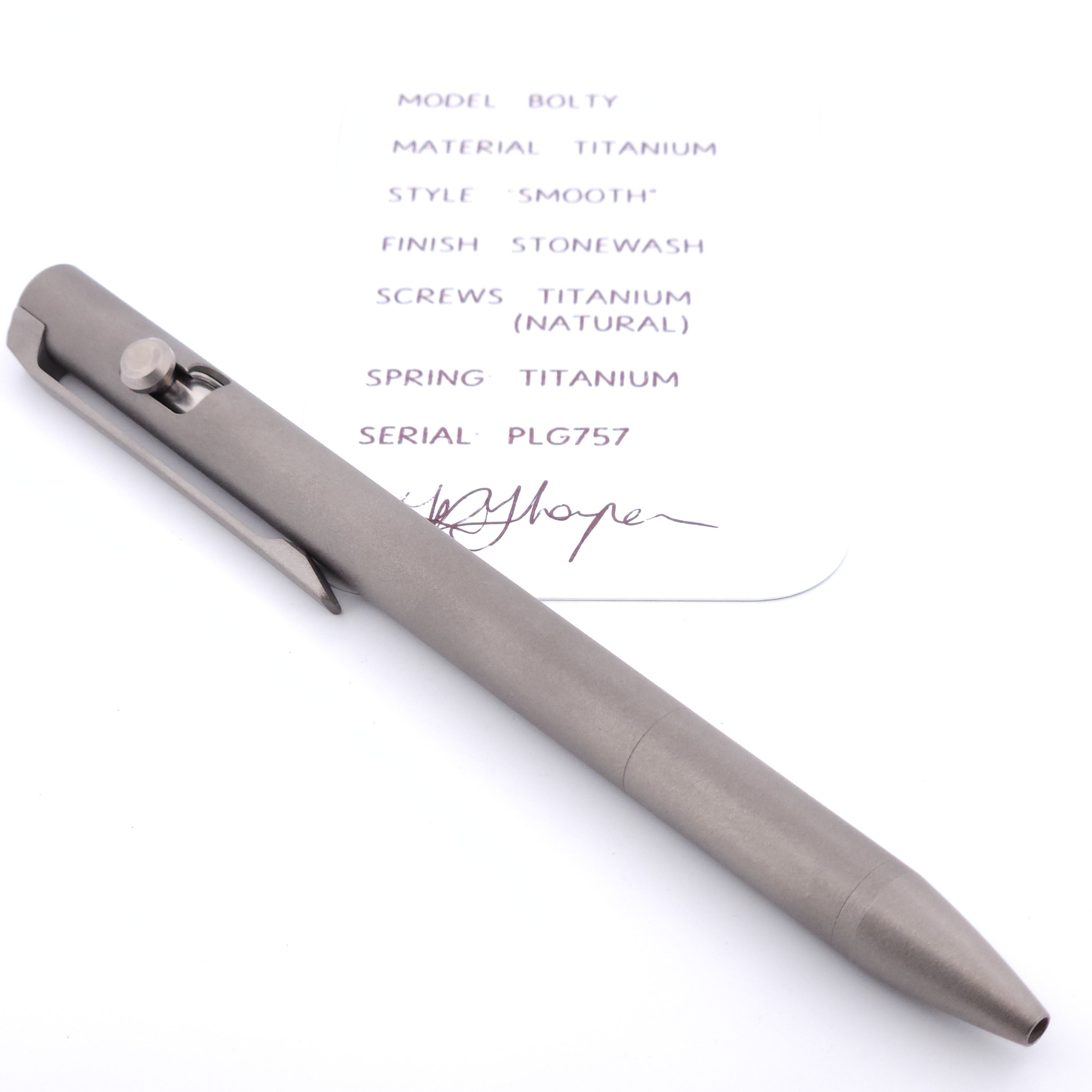 PenLab™ Custom Bolty Pen: PLG757 - "Smooth" (Stonewash)