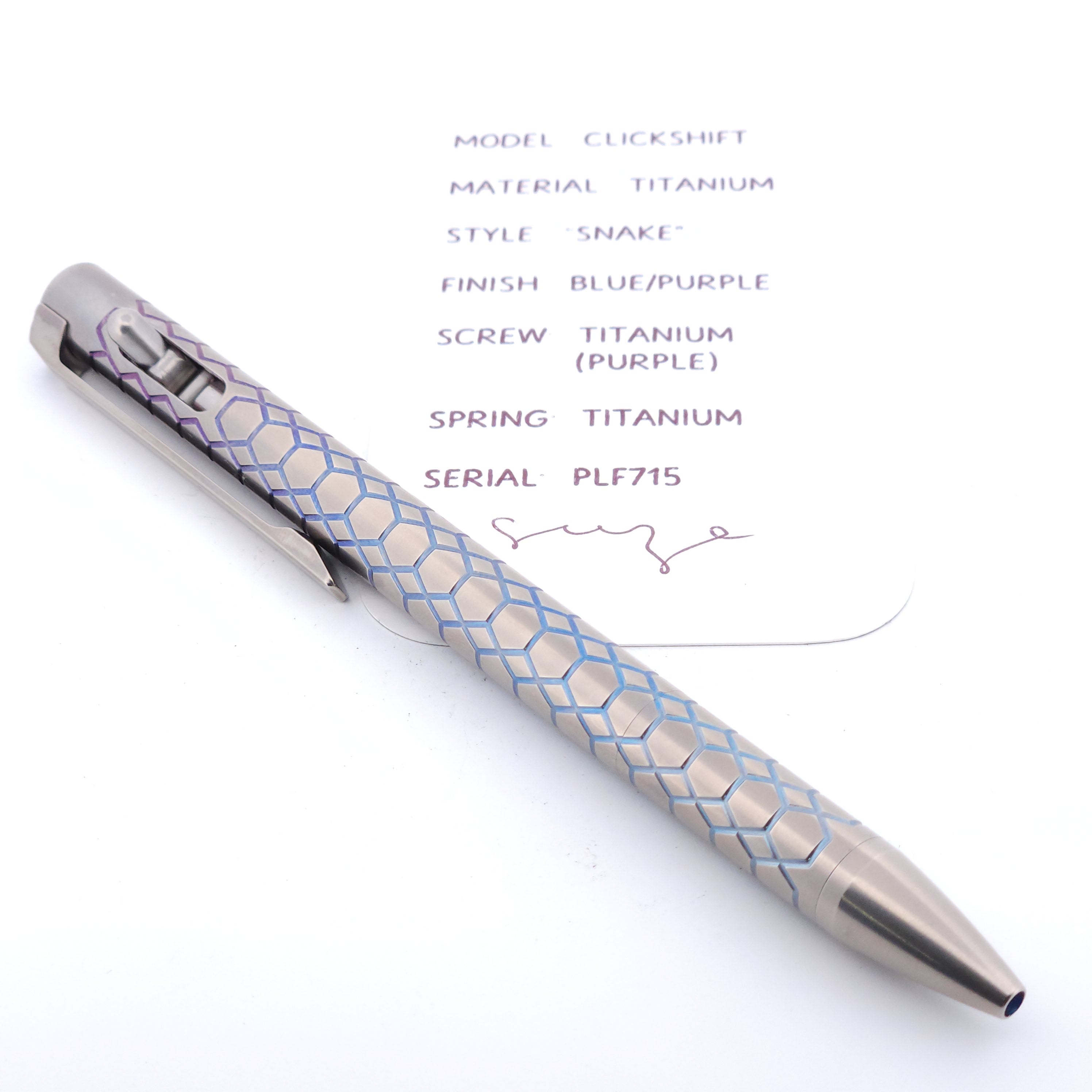 PenLab™ Custom Pen: PLF715 - "Snake"