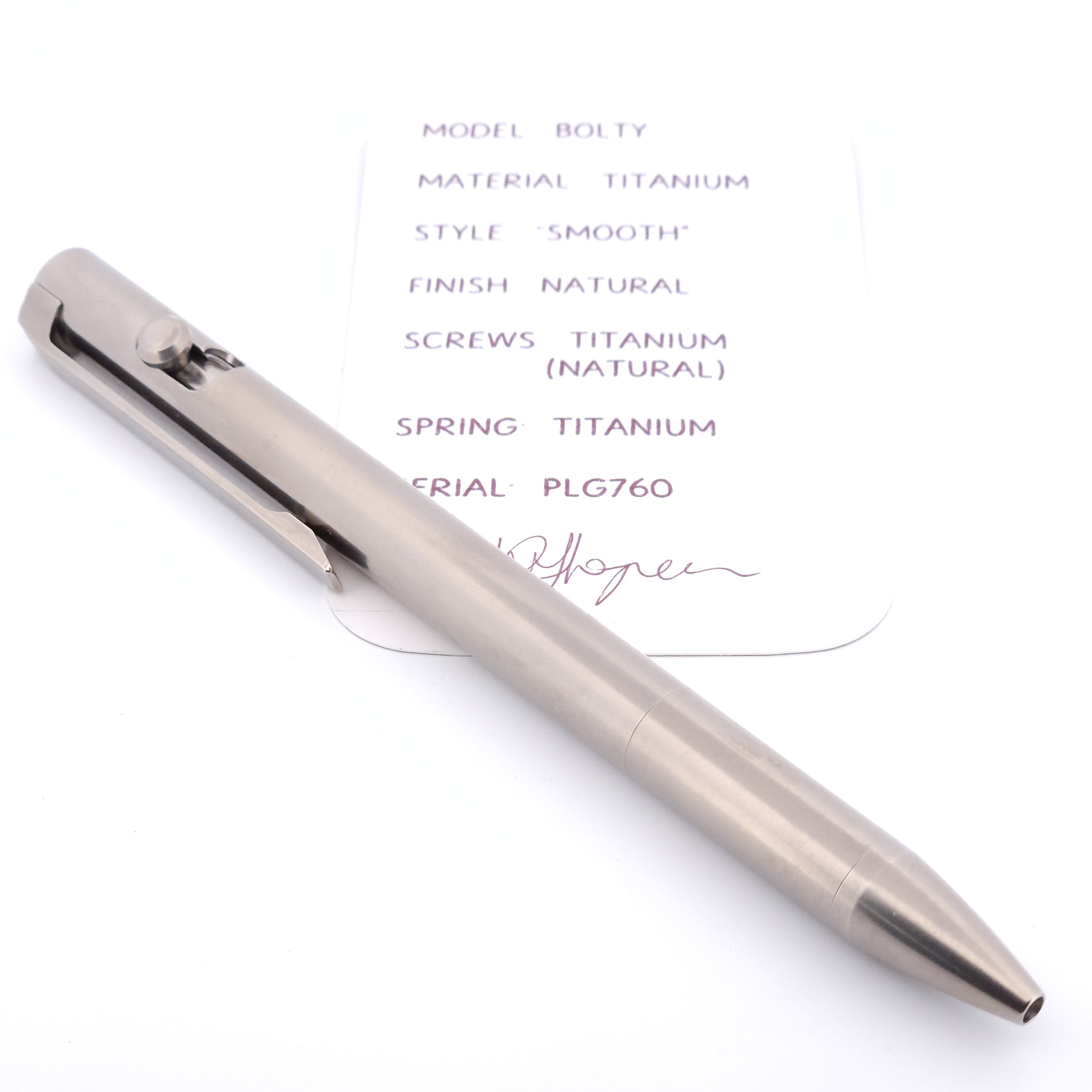 PenLab™ Custom Bolty Pen: PLG760 - "Smooth"