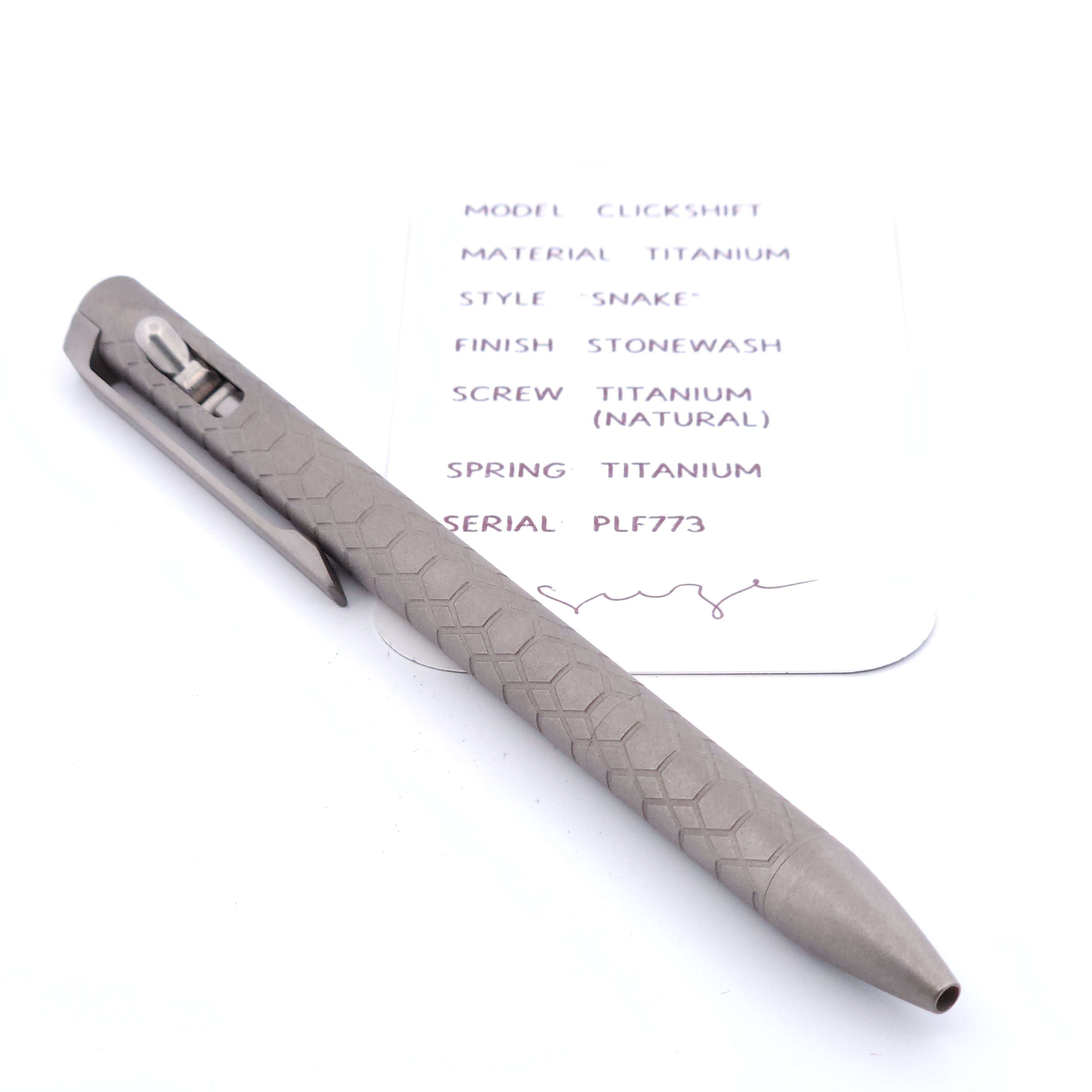PenLab™ Custom Pen: PLF773 - "Snake" (Stonewash)