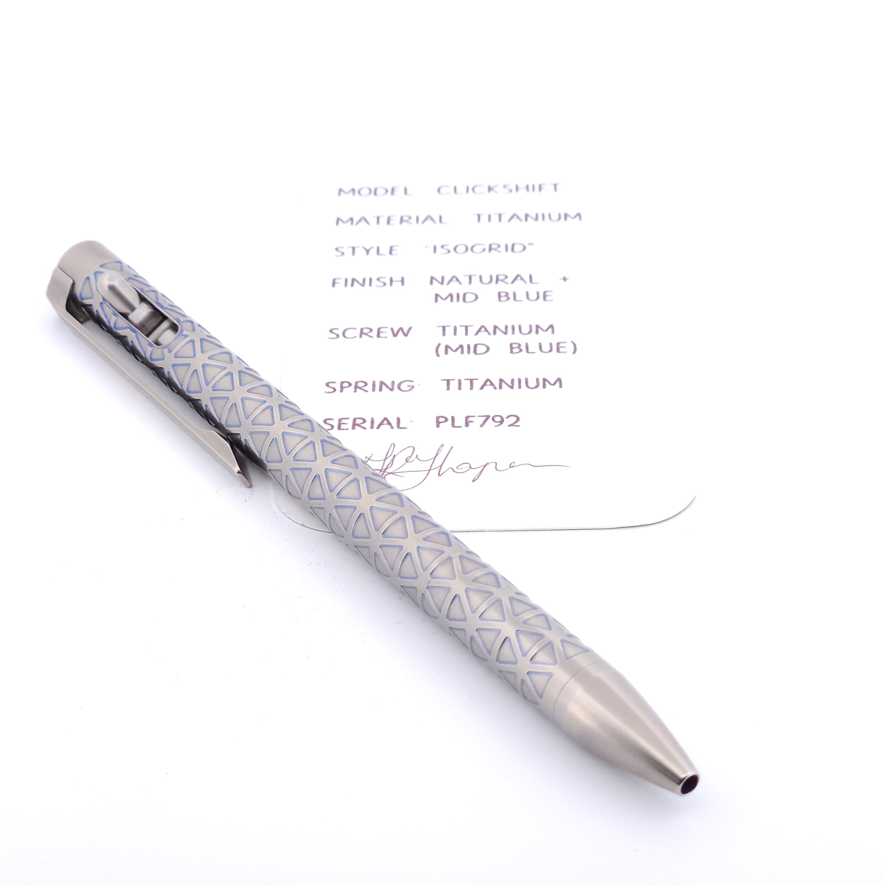 PenLab™ Custom Pen: PLF792 - "IsoGrid"