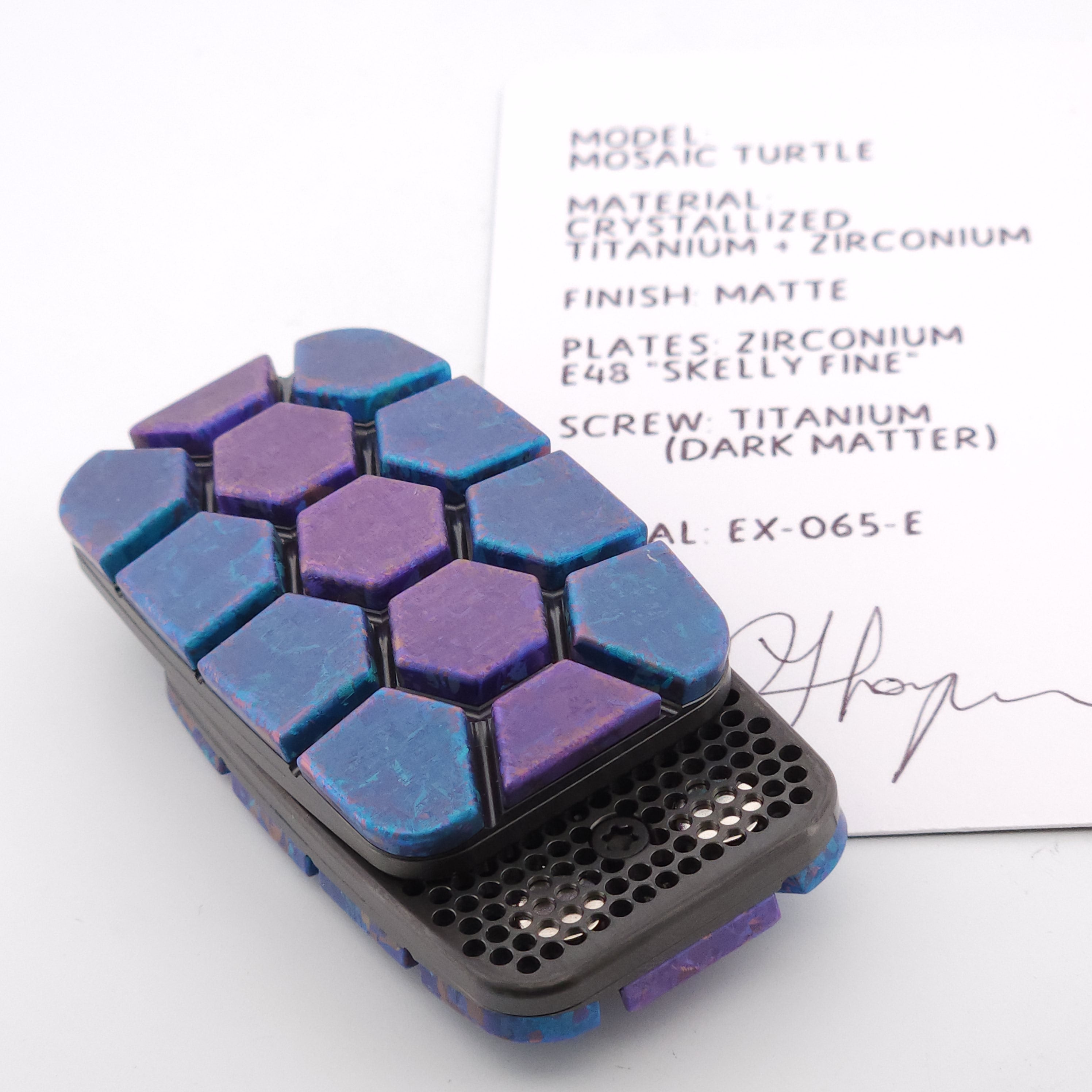 Exotic Custom Slider EX-065-E: Mosaic Turtle