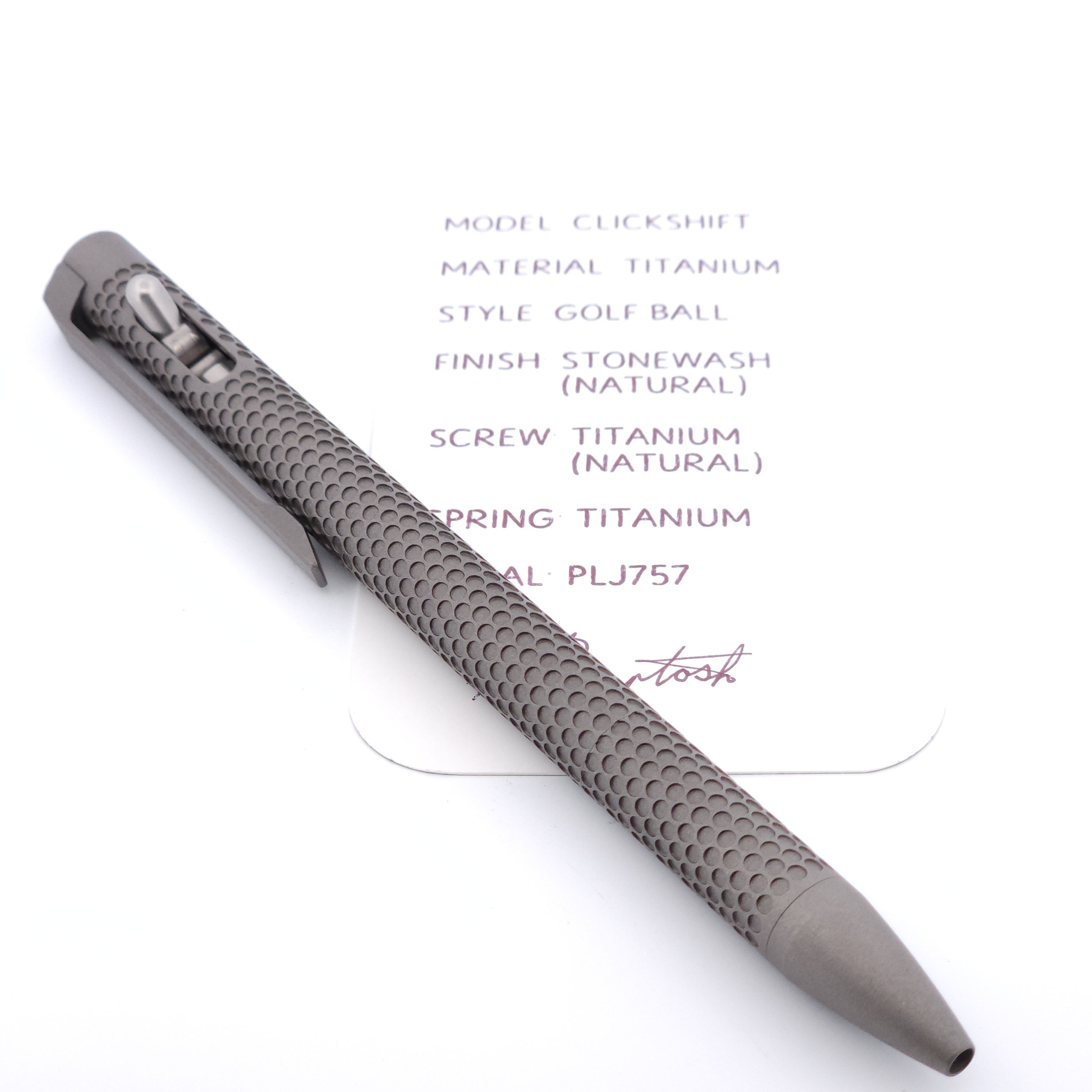 PenLab™ Custom Pen: PLJ757 - "Golf Ball"