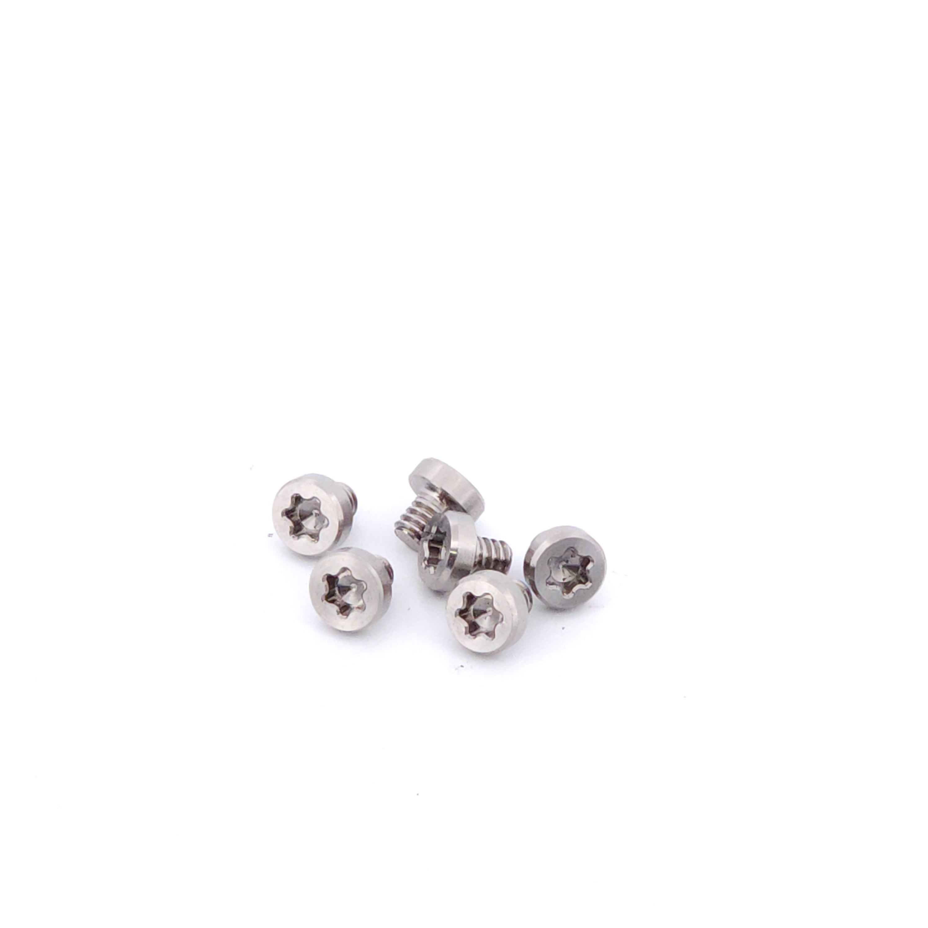 Titanium 2-56 Size Screws (Set of SIX for Slider Plates) "Natural"