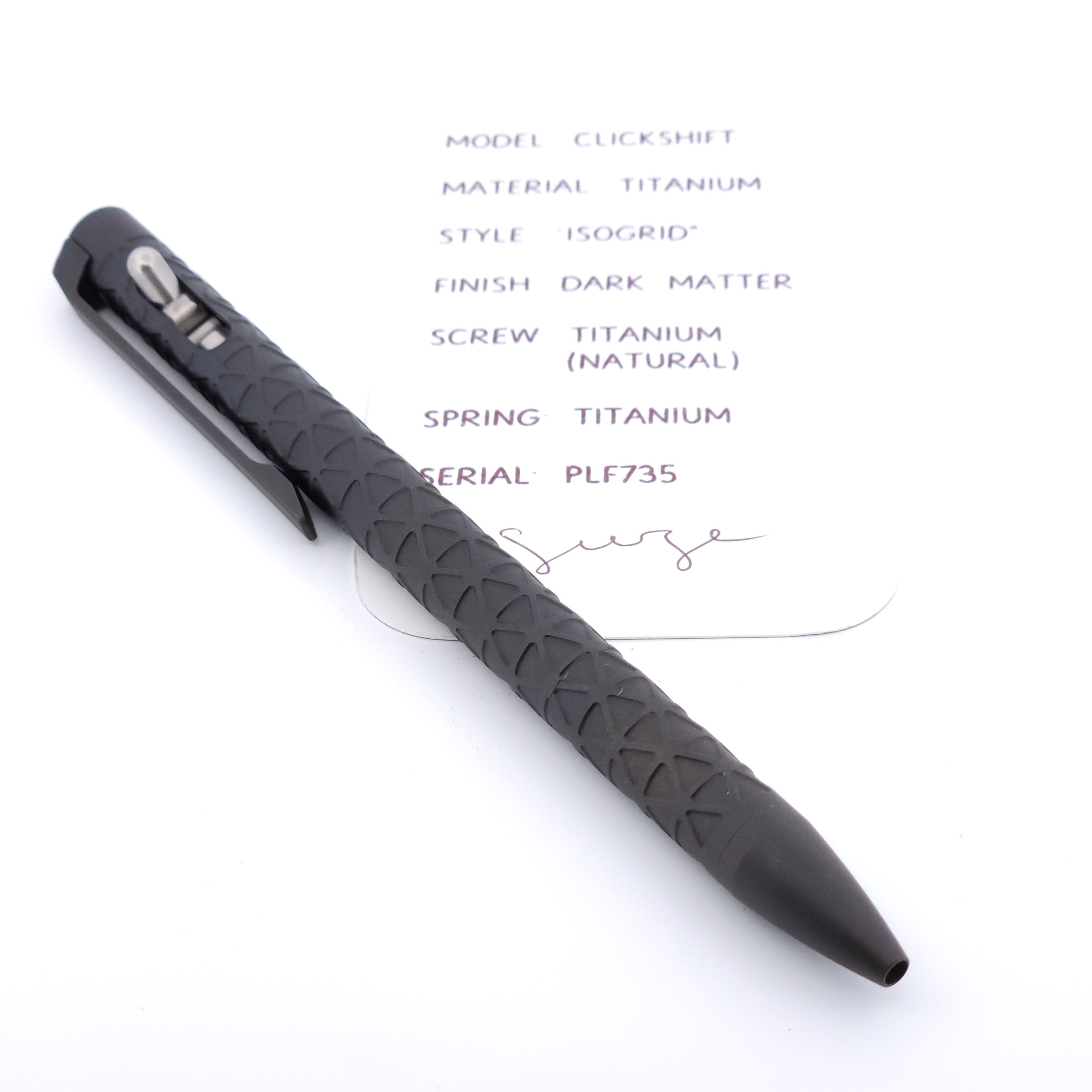 PenLab™ Custom Pen: PLF735 - "IsoGrid"