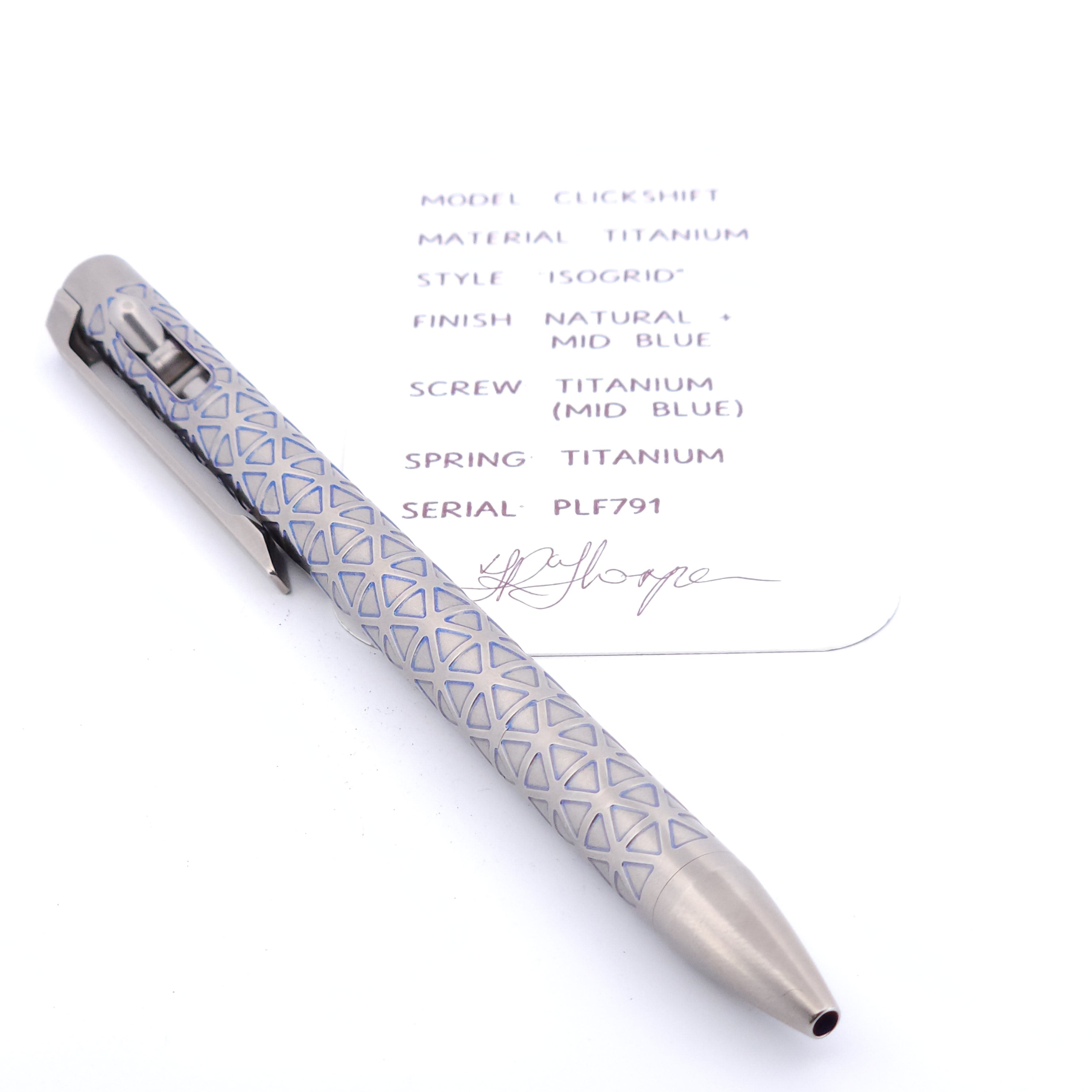 PenLab™ Custom Pen: PLF791 - "IsoGrid"