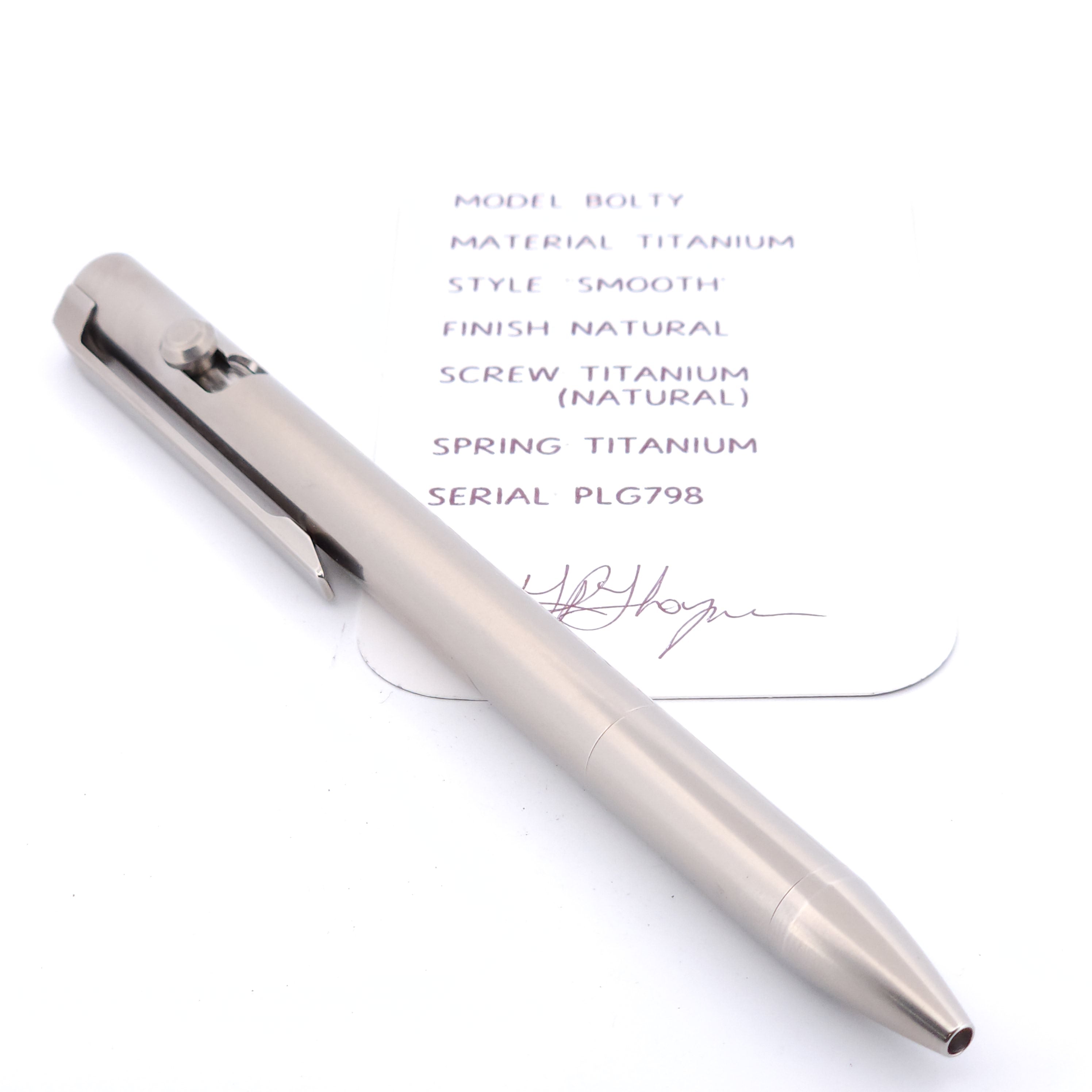 PenLab™ Custom Bolty Pen: PLG798 - "Smooth"