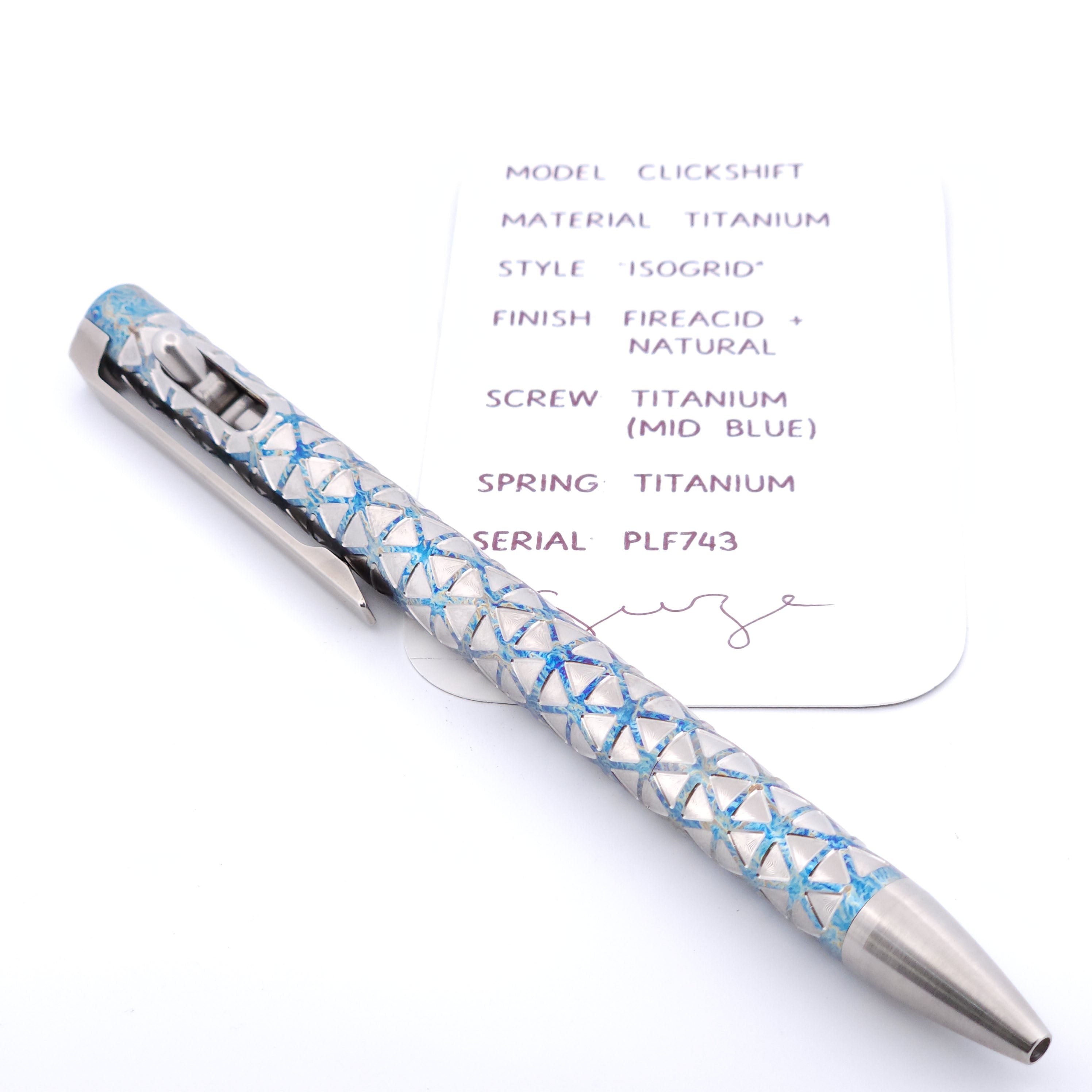 PenLab™ Custom Pen: PLF743 - "IsoGrid"