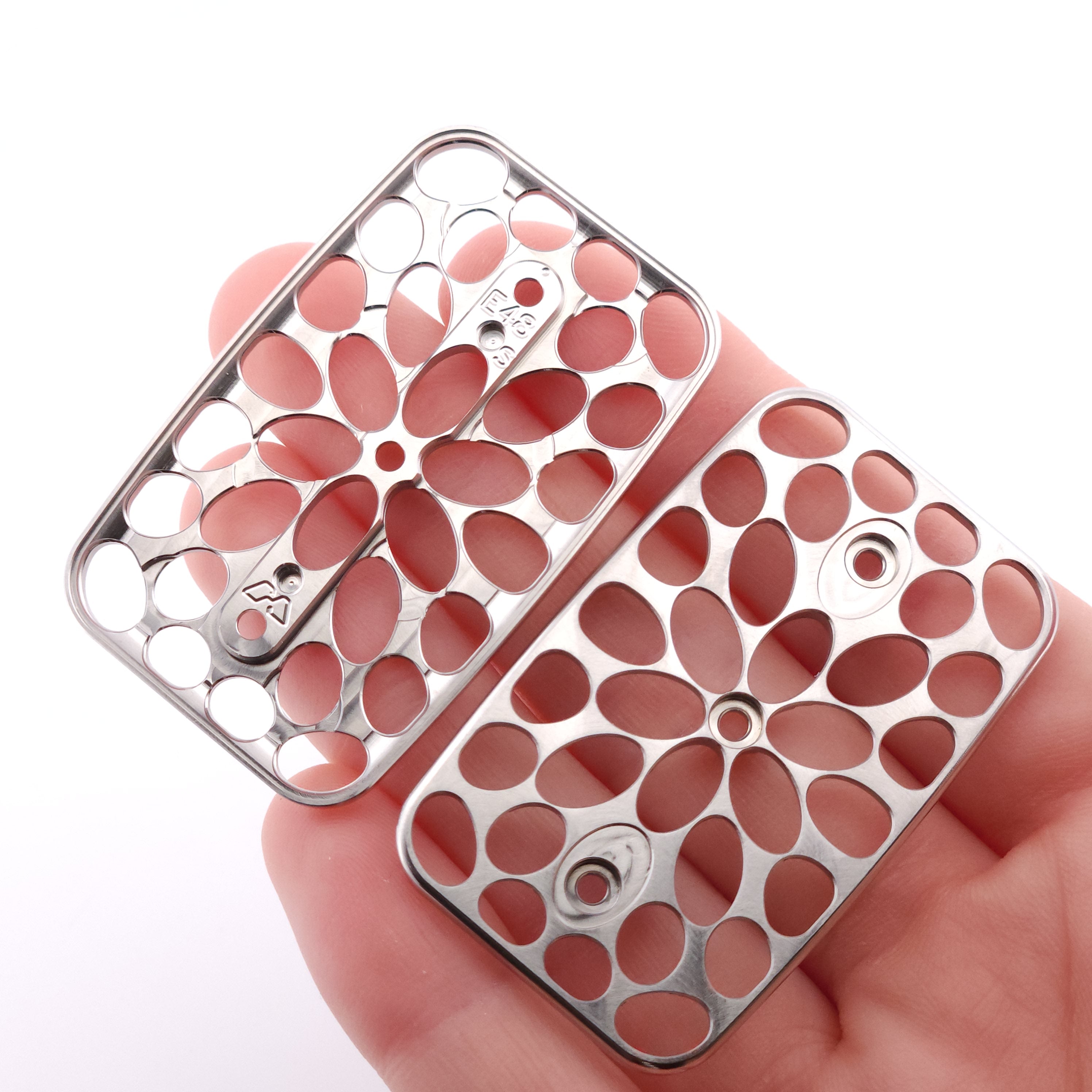 E48 "Pom" Plate Set - Stainless Steel - Triple Screw