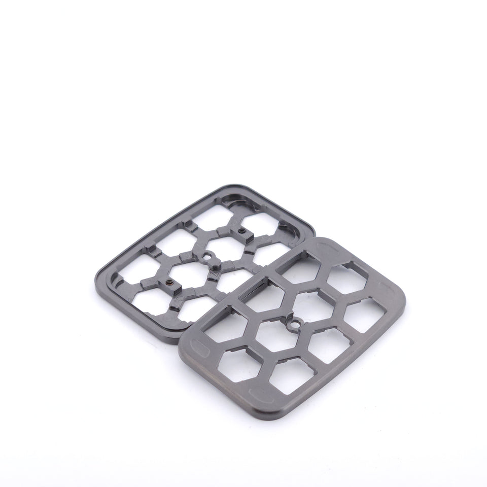 E48 "Skelly Hex" Plate Set - Zirconium - Single Screw