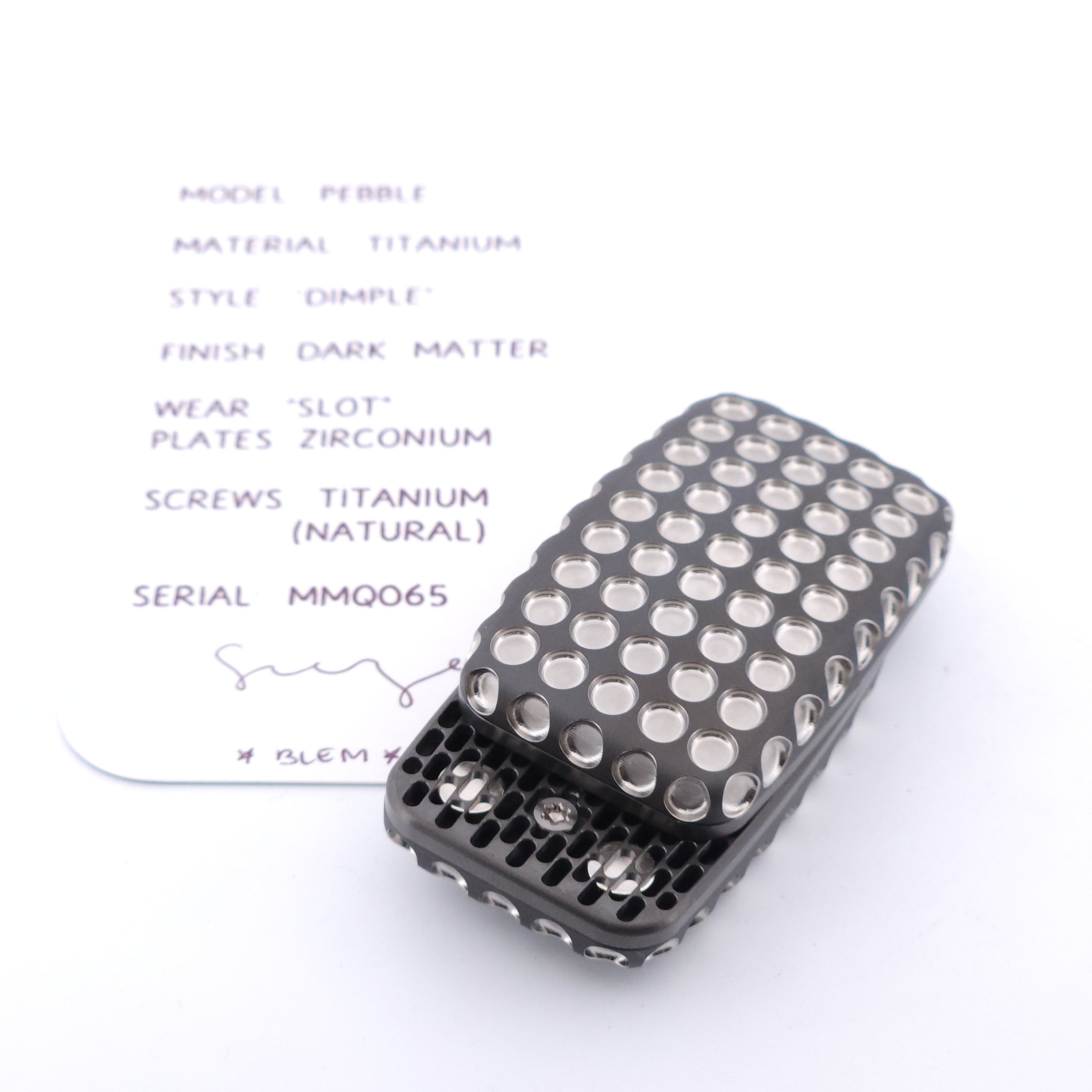 MagLab™ Custom Slider: MMQ065 - Pebble "Dimple" (BLEM)