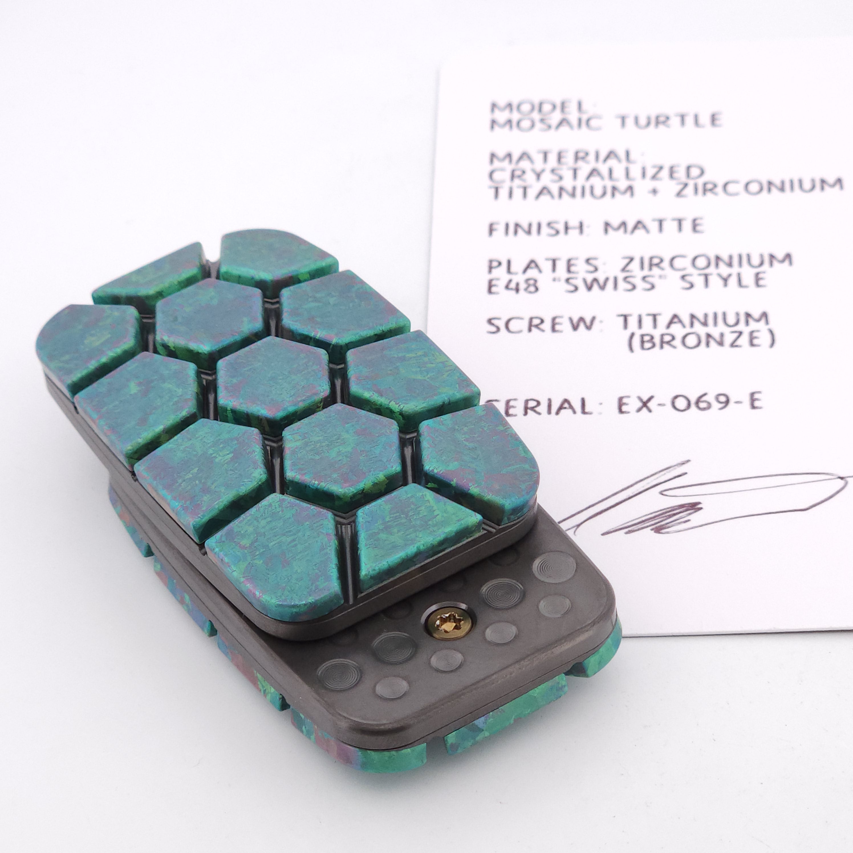 Exotic Custom Slider EX-069-E: Mosaic Turtle