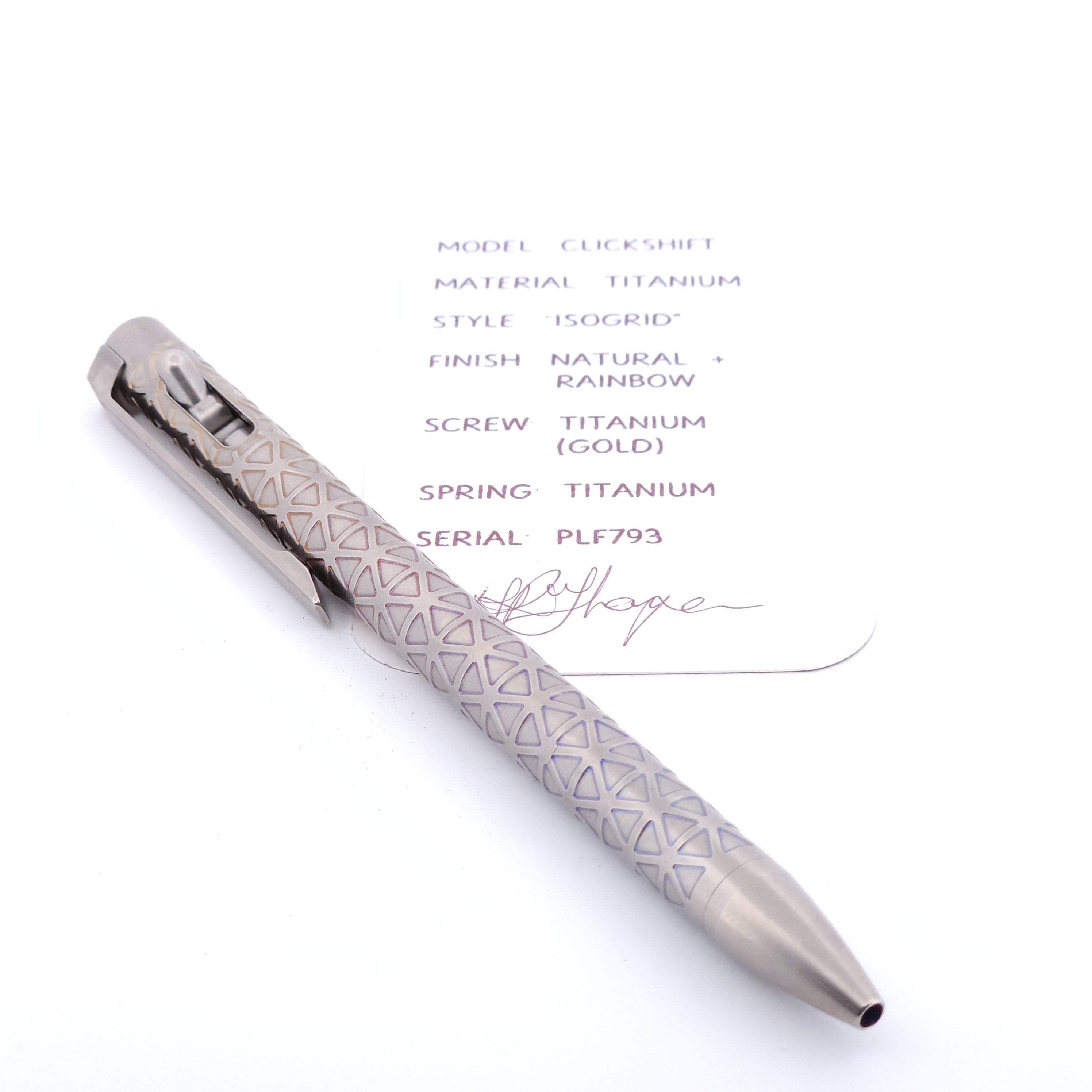 PenLab™ Custom Pen: PLF793 - "IsoGrid"