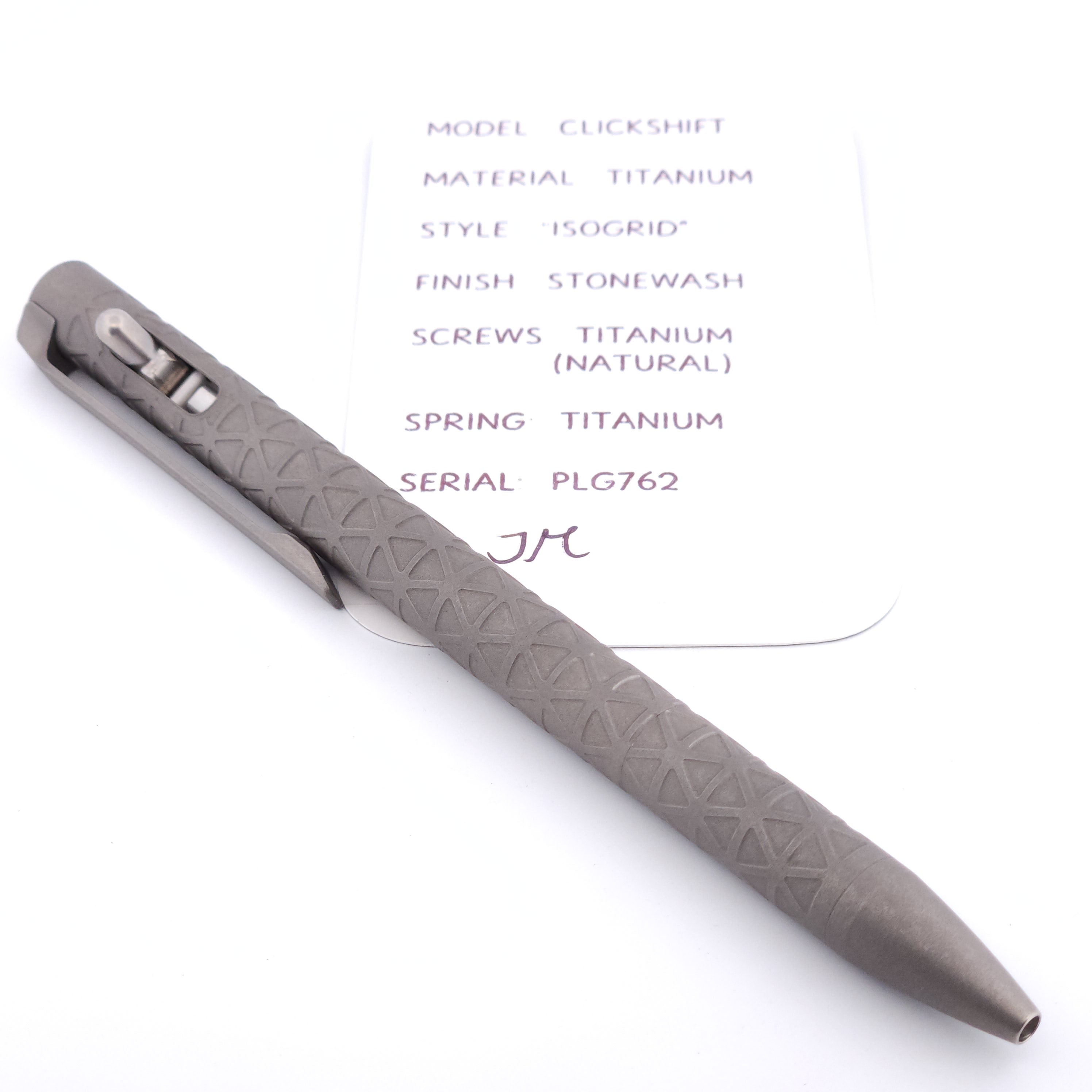 PenLab™ Custom Pen: PLG762 - "IsoGrid" (Stonewash)