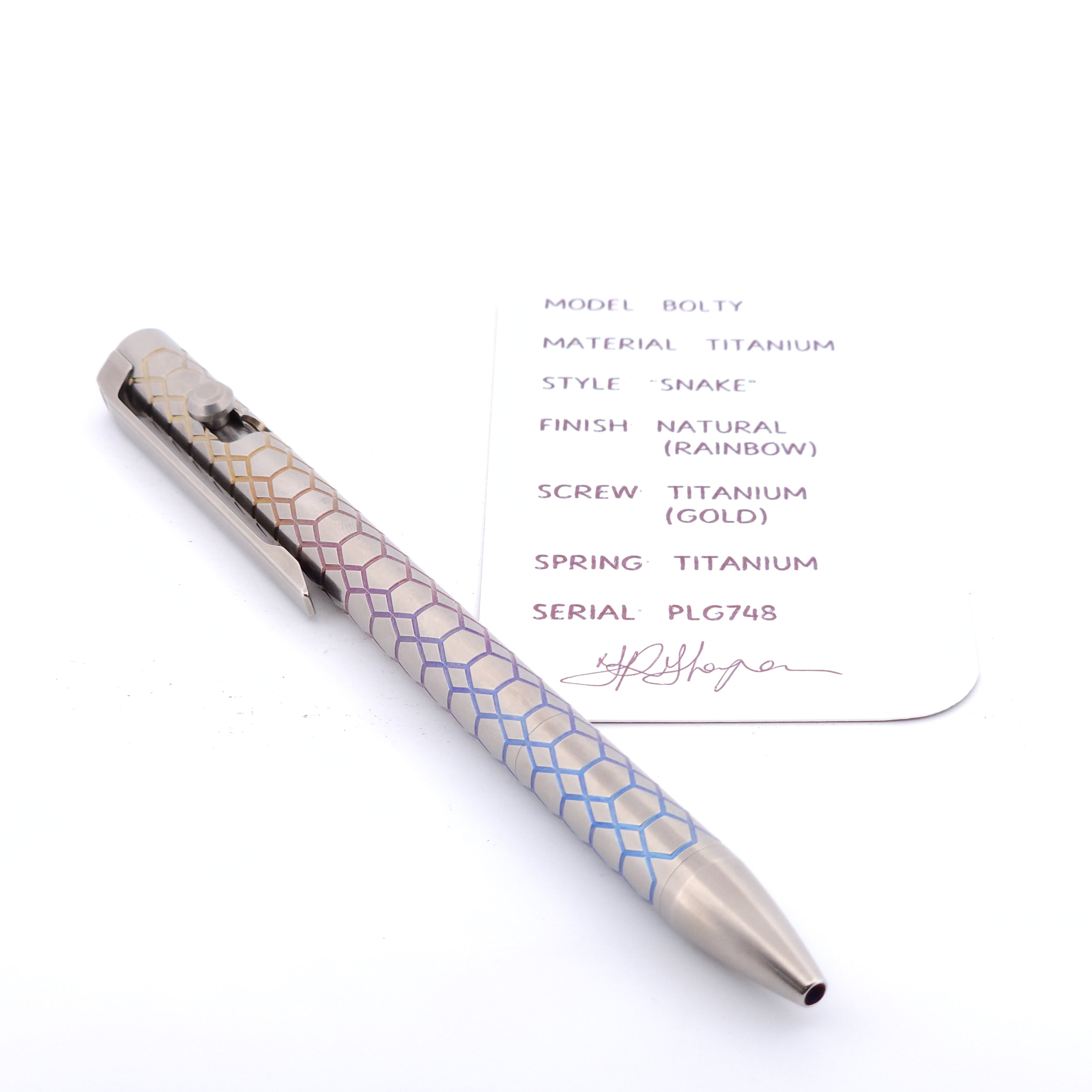 PenLab™ Custom Bolty Pen: PLG748 - "Snake"