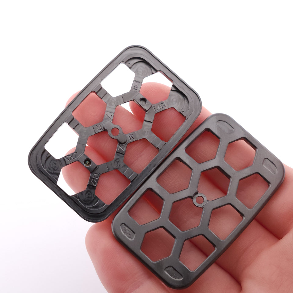 E48 "Skelly Hex" Plate Set - Zirconium - Single Screw