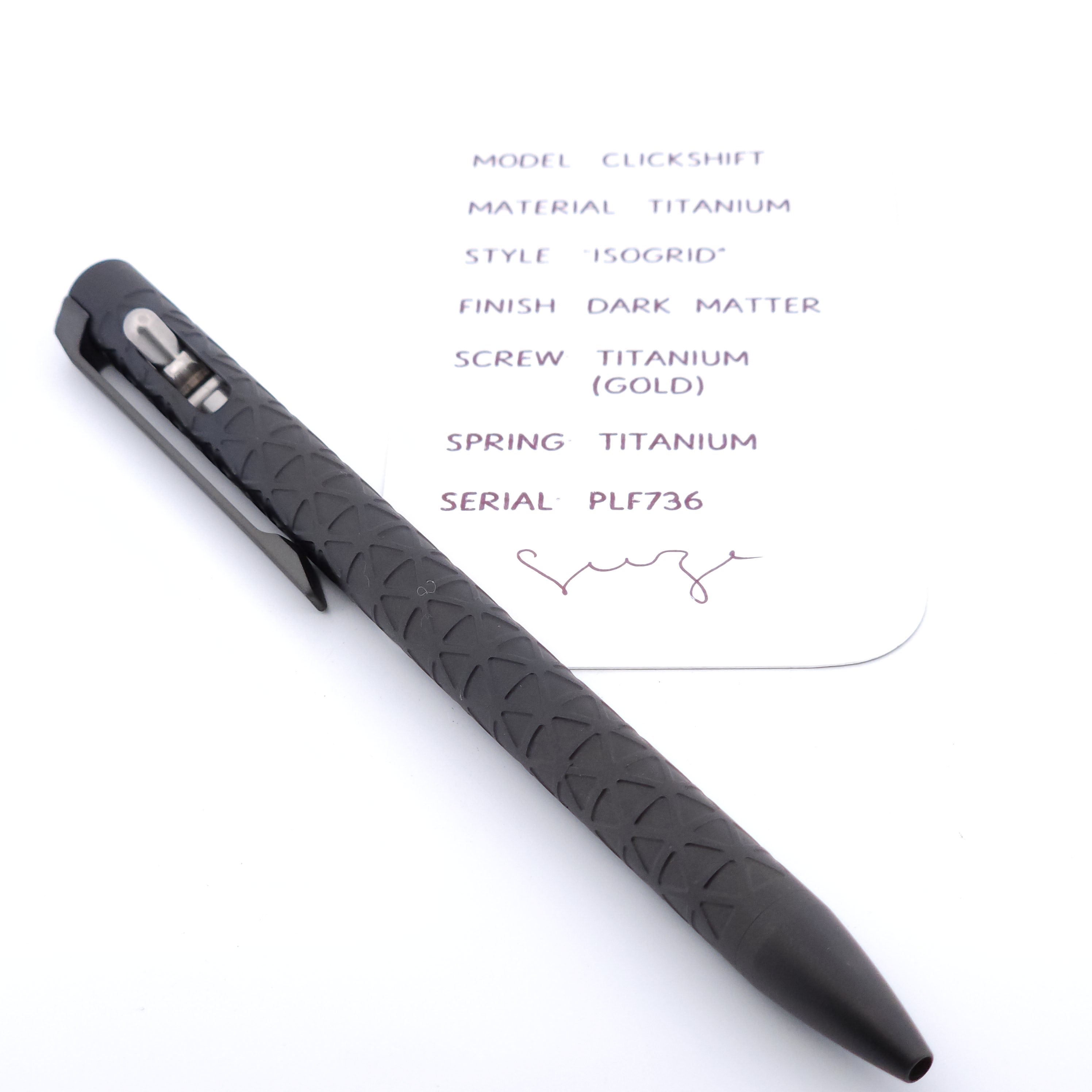 PenLab™ Custom Pen: PLF736 - "IsoGrid"