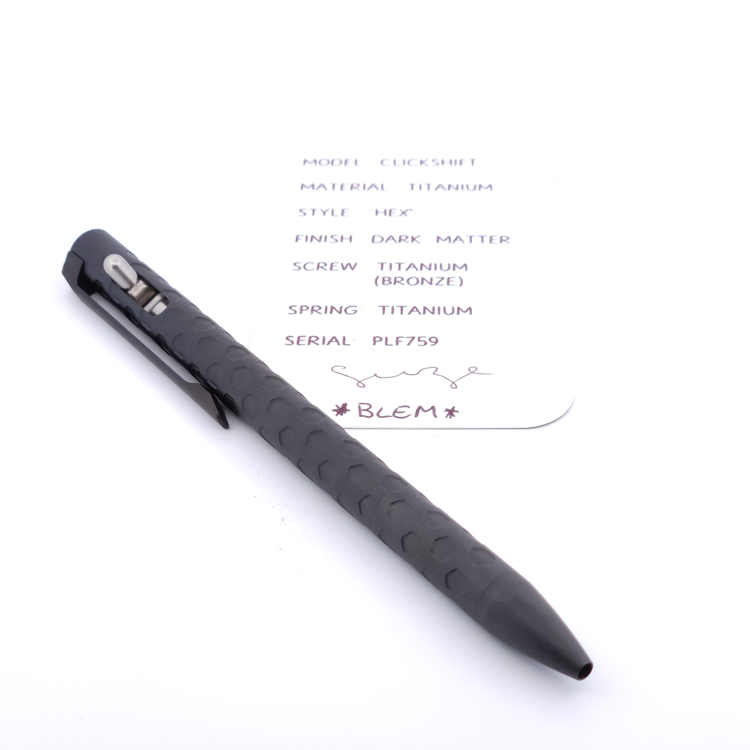 PenLab™ Custom Pen: PLF759 - "Hex" *BLEM*