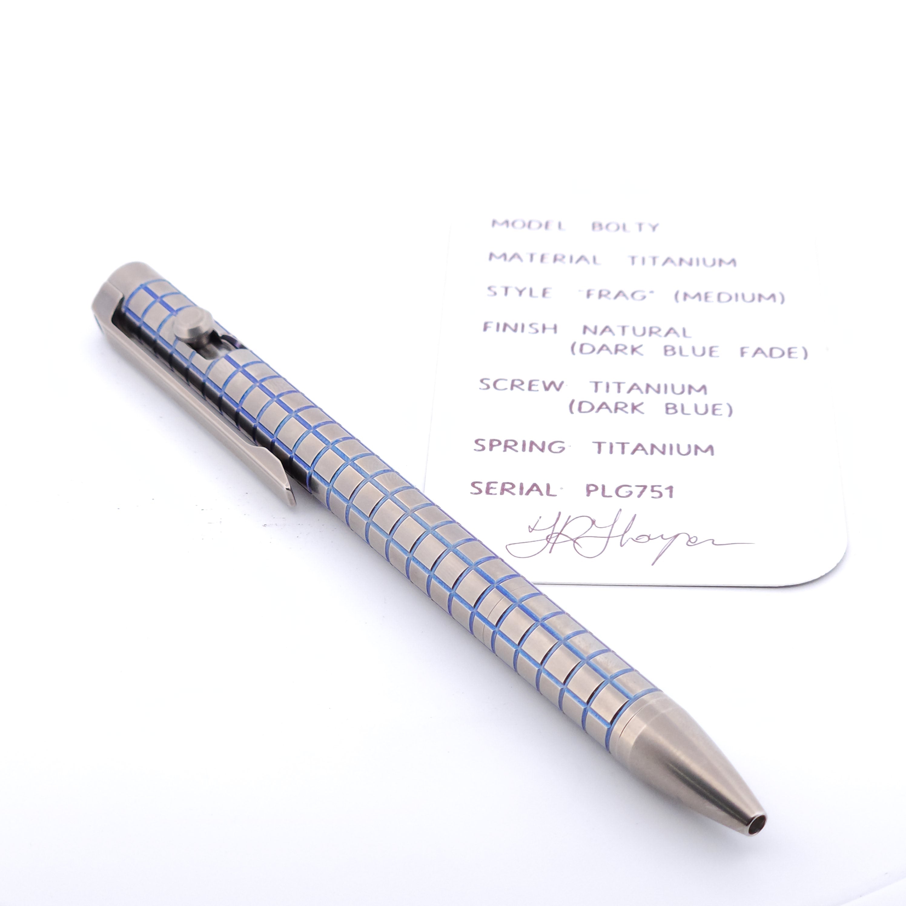 PenLab™ Custom Bolty Pen: PLG751 - "Frag" (Medium)