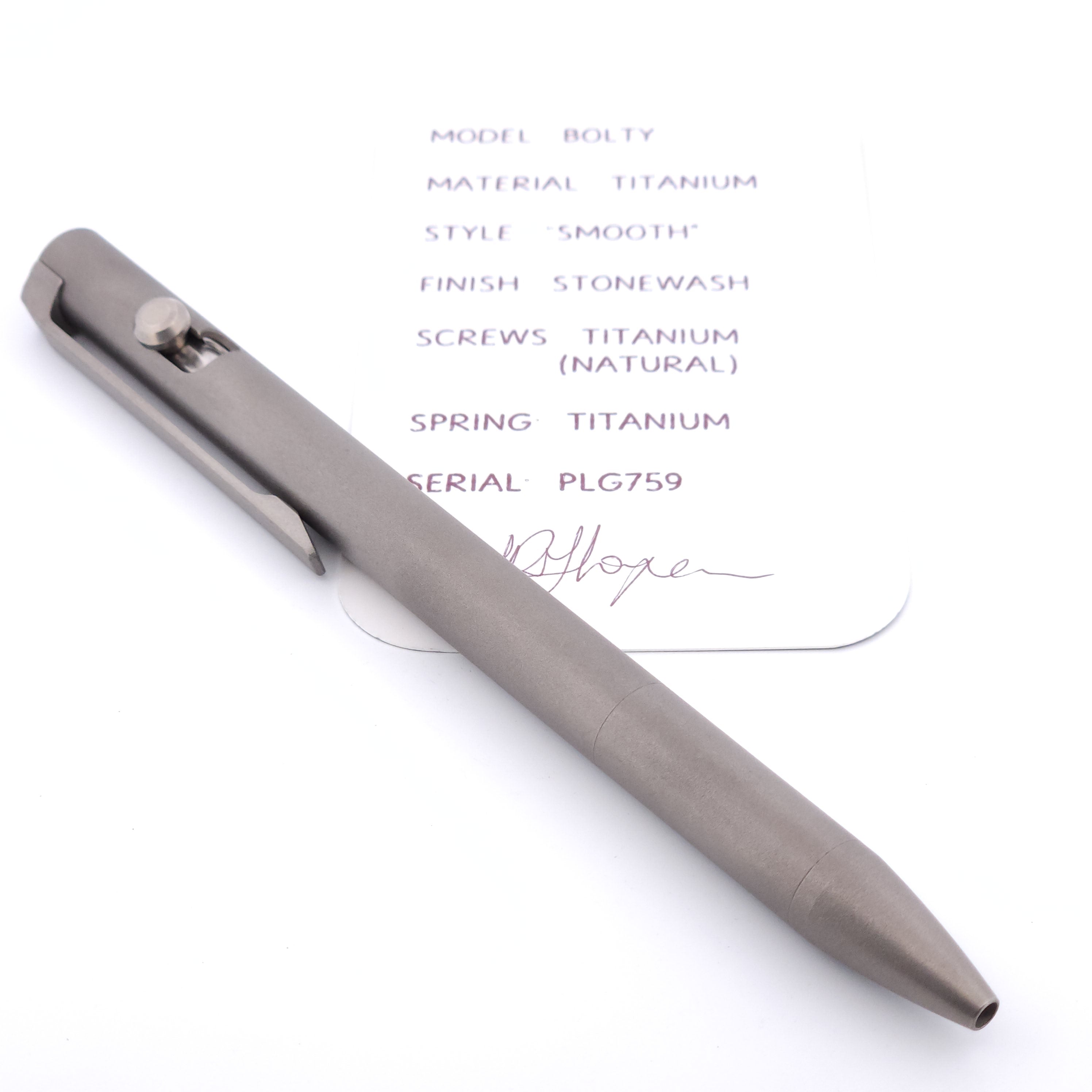 PenLab™ Custom Bolty Pen: PLG759 - "Smooth" (Stonewash)