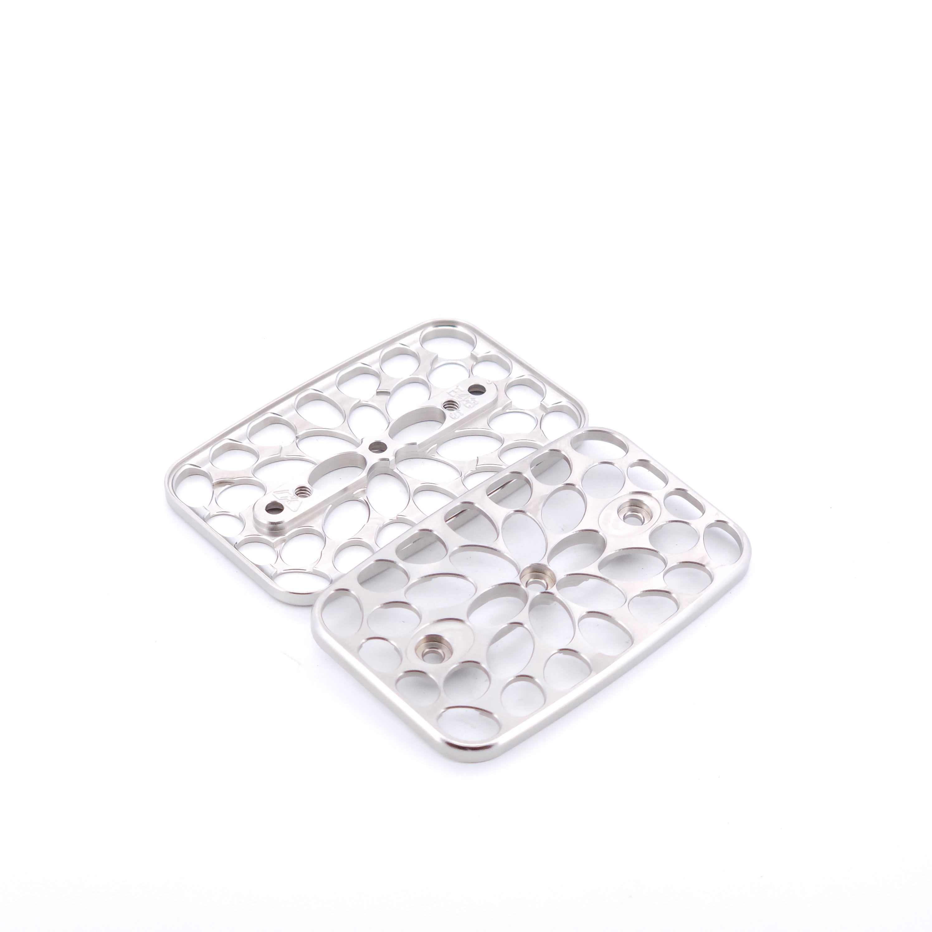 E48 "Pom" Plate Set - Stainless Steel - Triple Screw