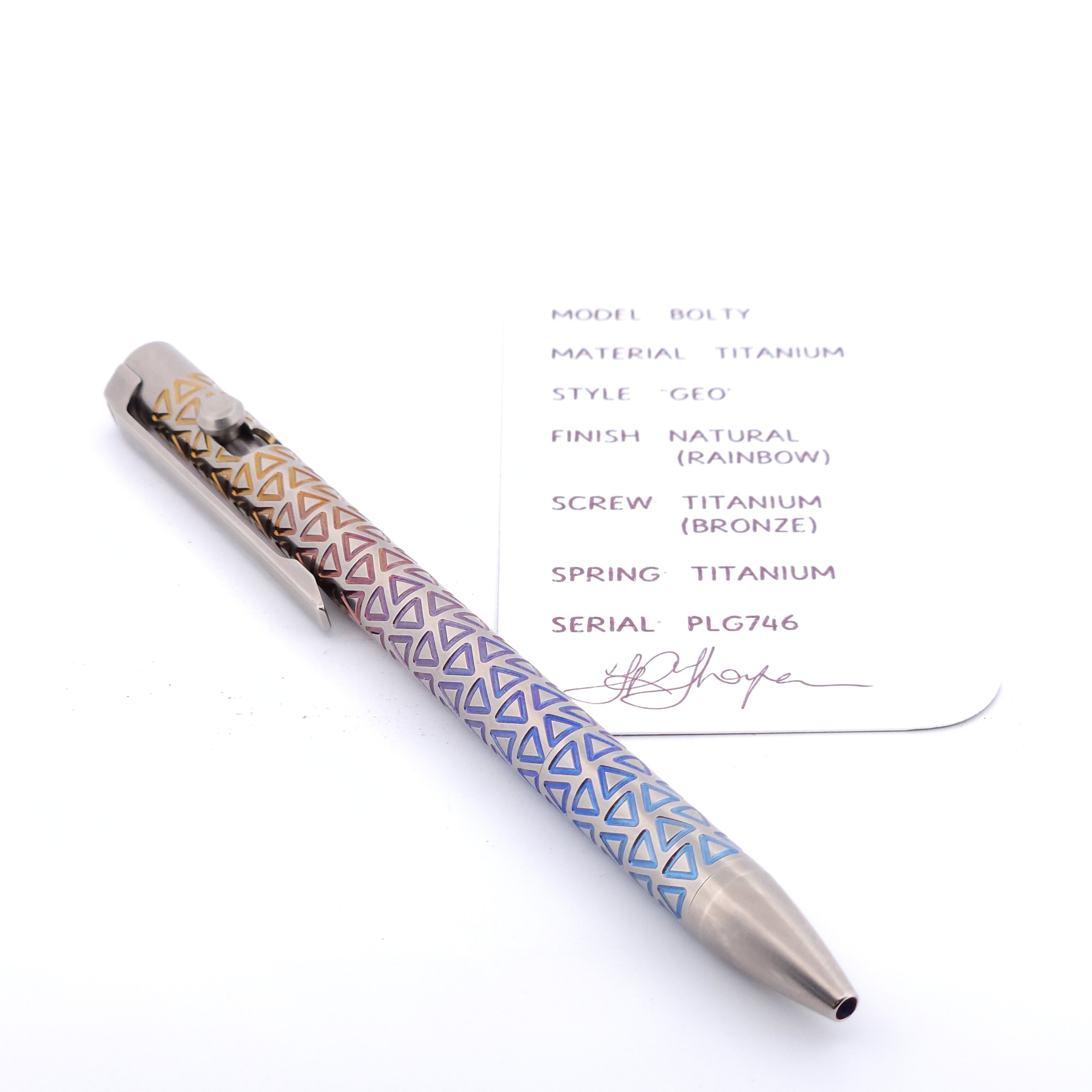 PenLab™ Custom Bolty Pen: PLG746 - "Geo"